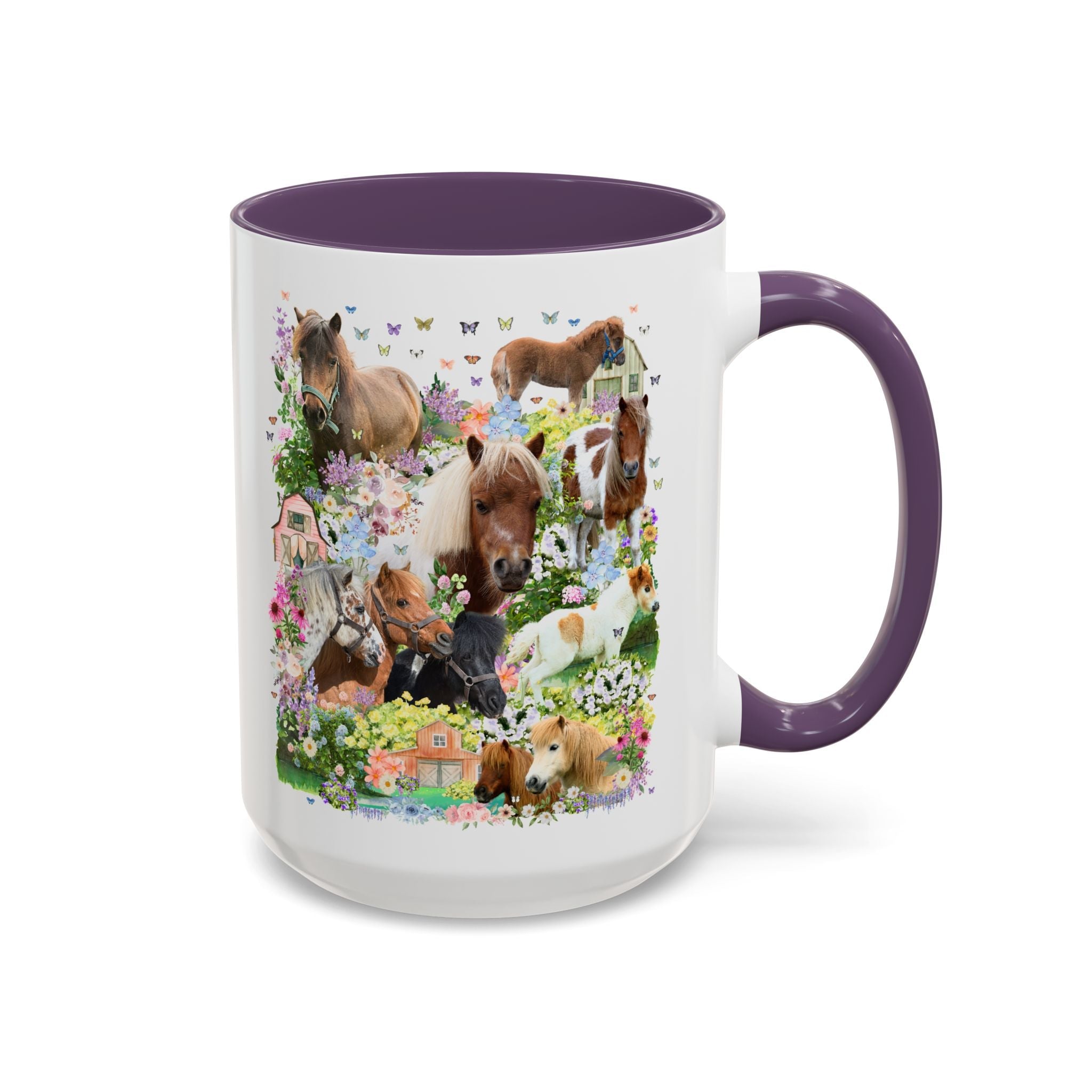 Floral Miniature Horse Lover Mug: Gift for Friend Who Loves Ponies or Cute Mini Horses, Funny Dreamcore 90s Aesthetic Animal Lover Mug - Opal and June
