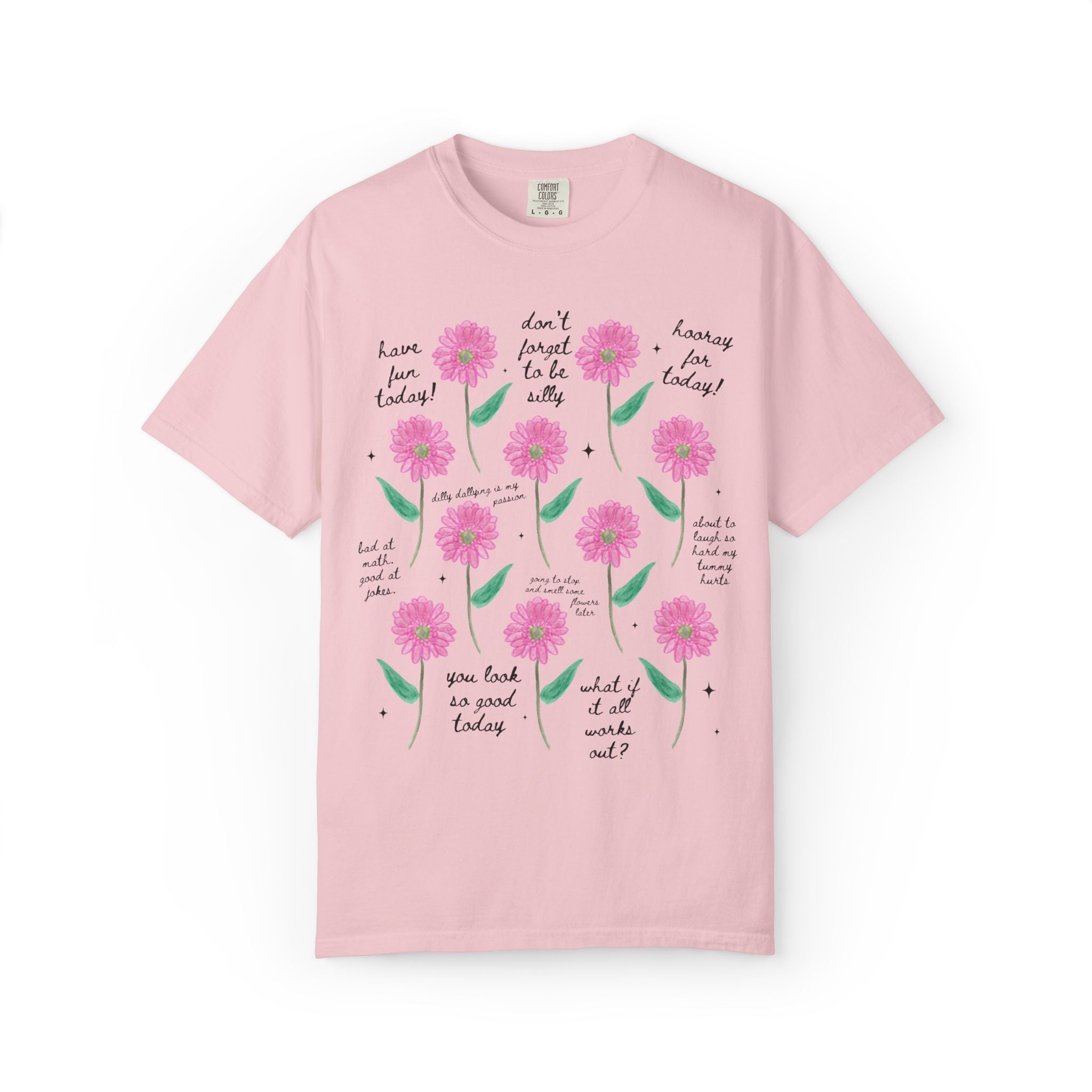 Floral Positive Affirmation Tee Shirt - Opal and June