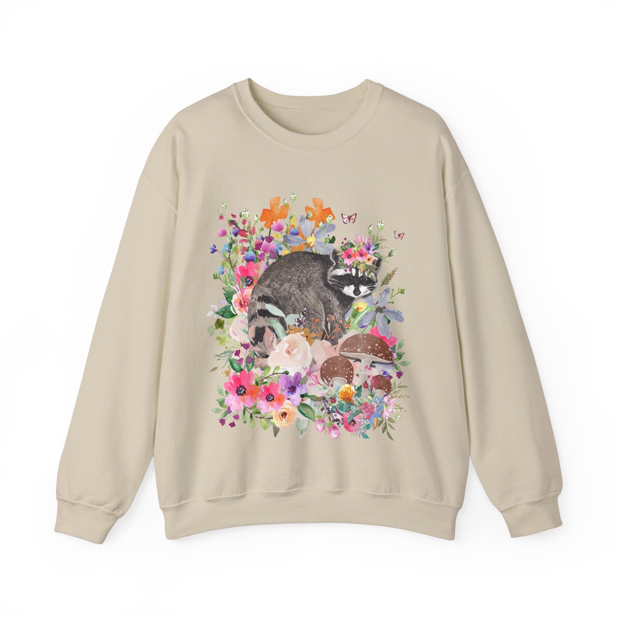 Floral Raccoon Sweatshirt - Opal and June