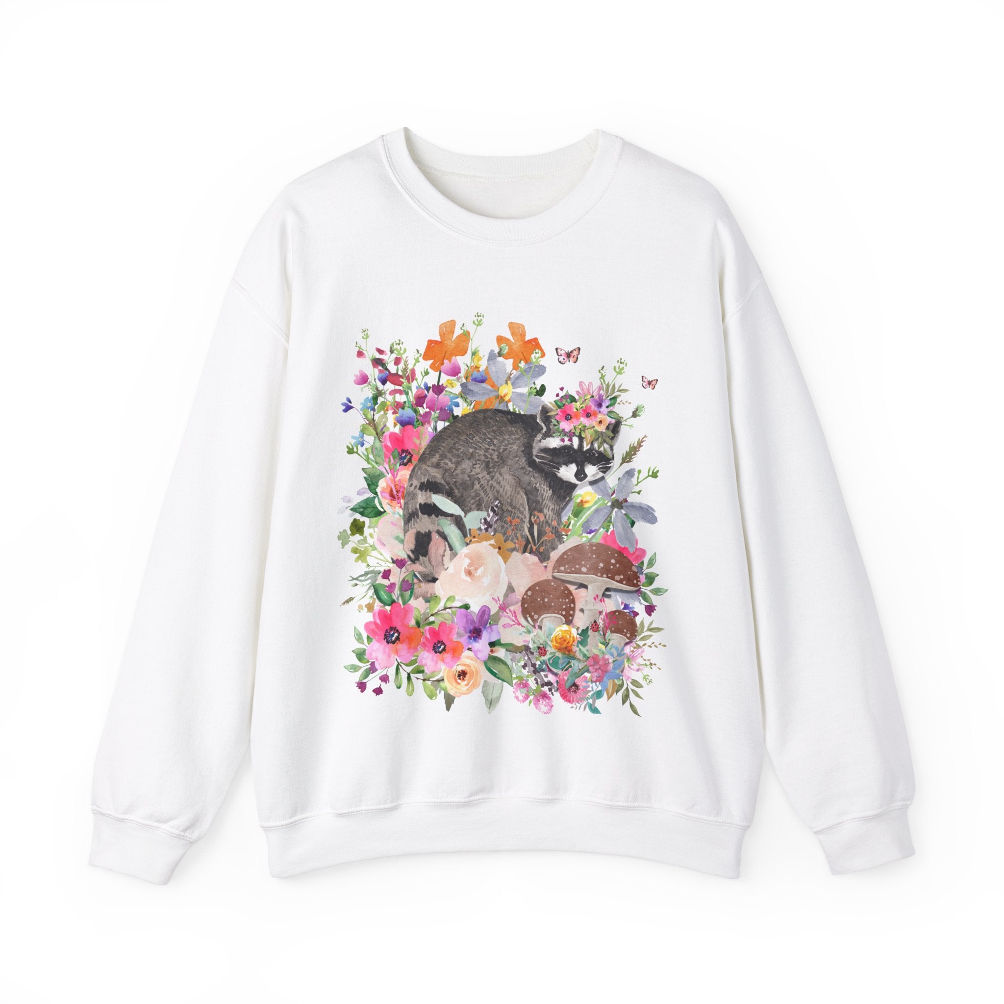 Floral Raccoon Sweatshirt - Opal and June