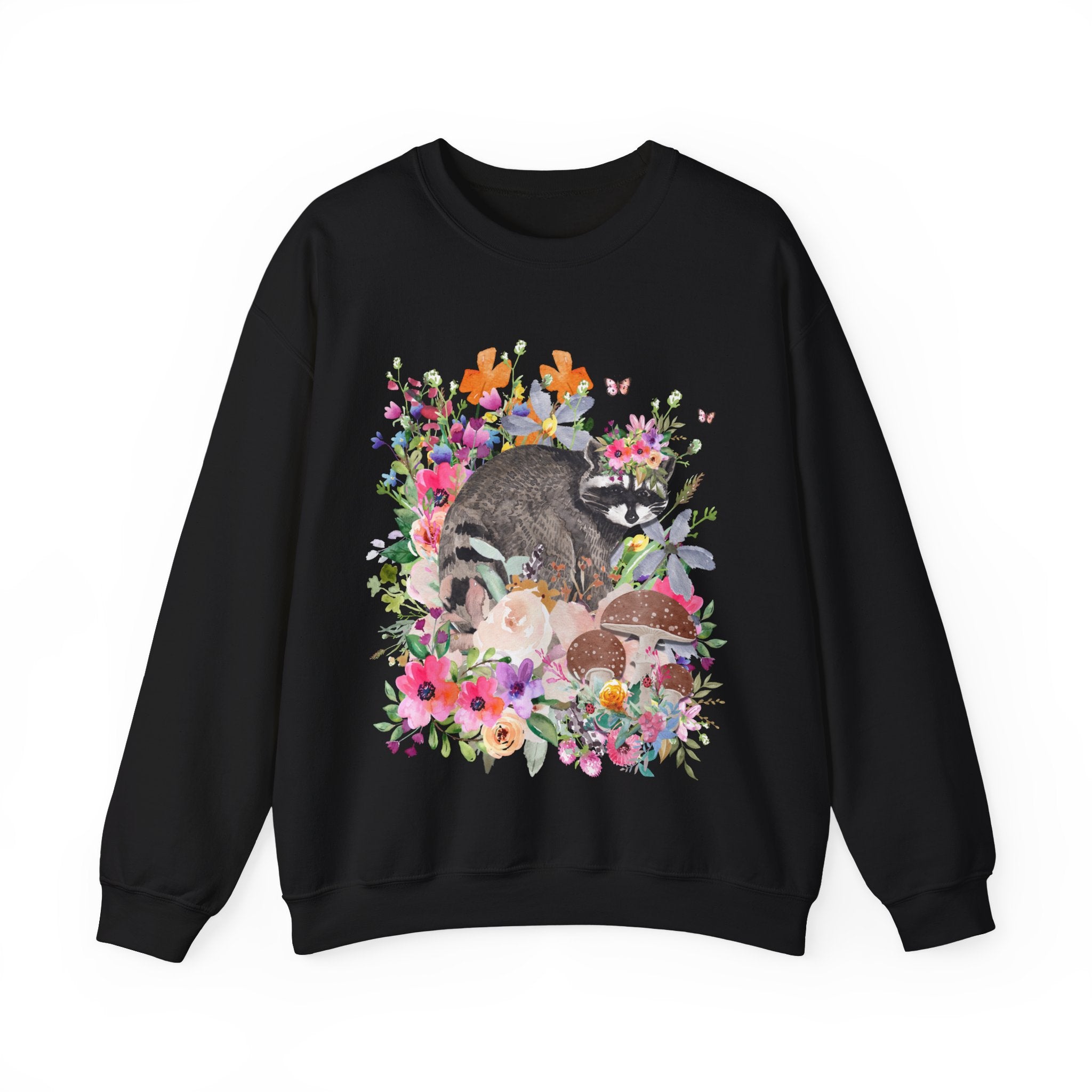 Floral Raccoon Sweatshirt - Opal and June