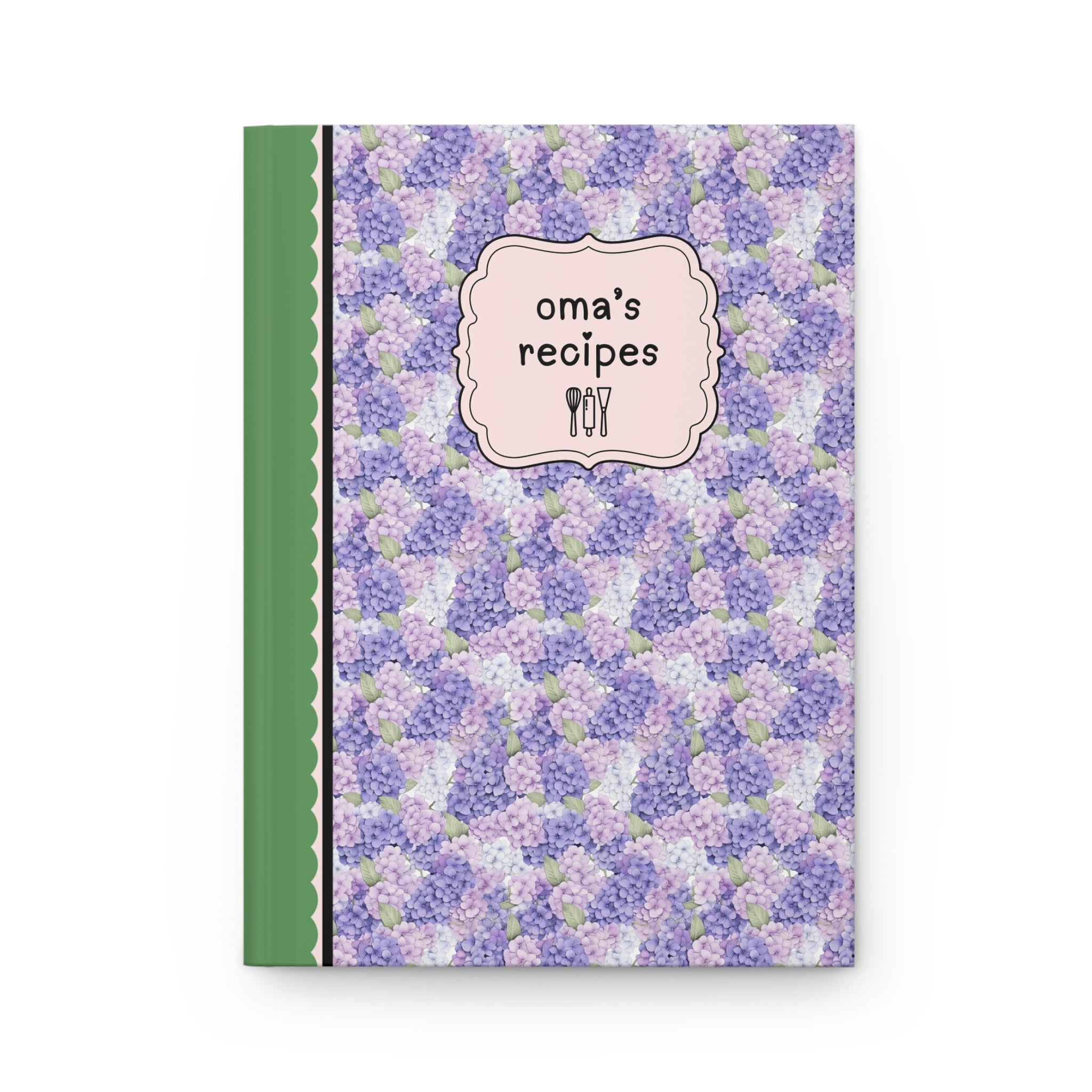 Floral Recipe Journal for Grandma or Mimi, Cute Oma Hardcover Notebook, Cozy Cottagecore Kitchen Gift for Nana or Gigi Who Loves to Cook - Opal and June