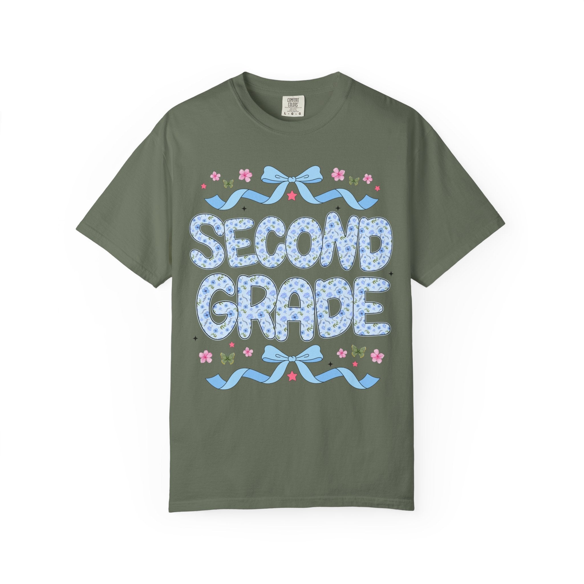 Floral Second Grade Teacher Tee - Opal and June