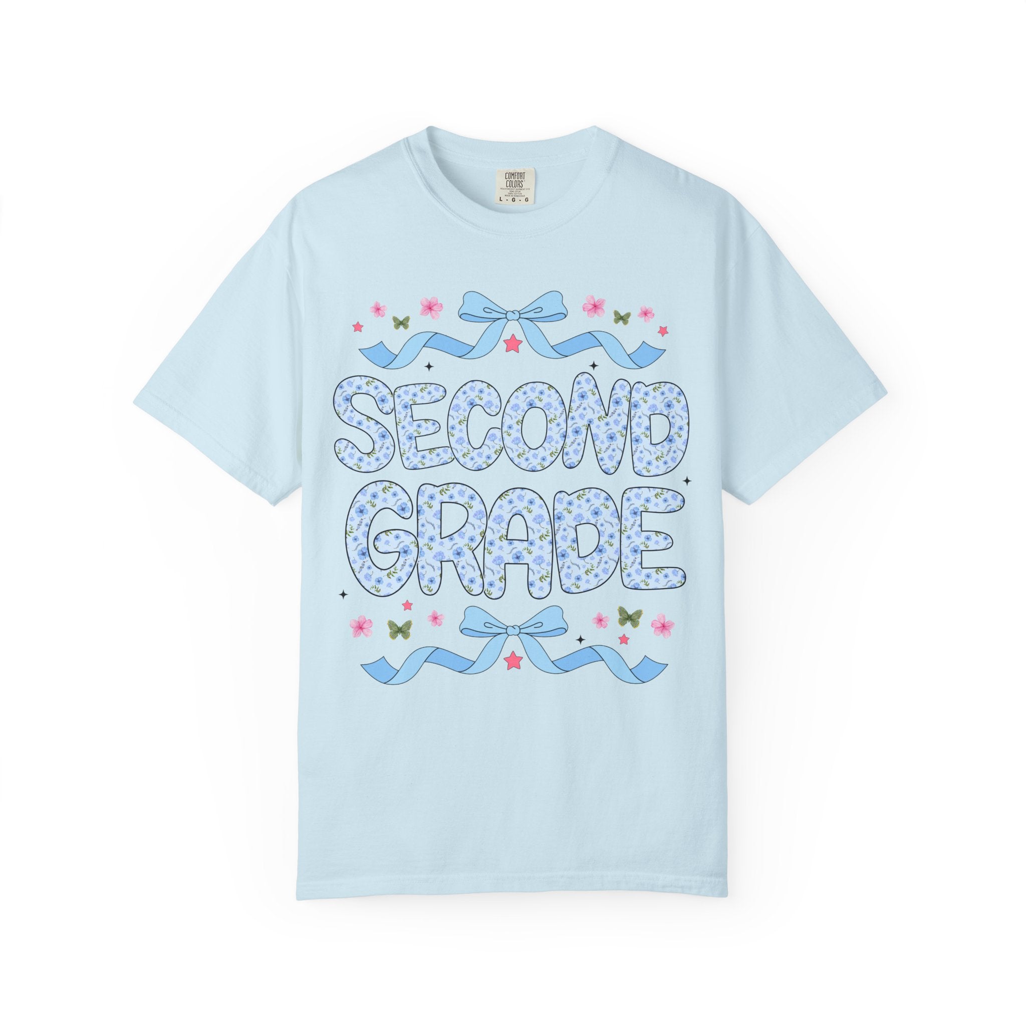 Floral Second Grade Teacher Tee - Opal and June