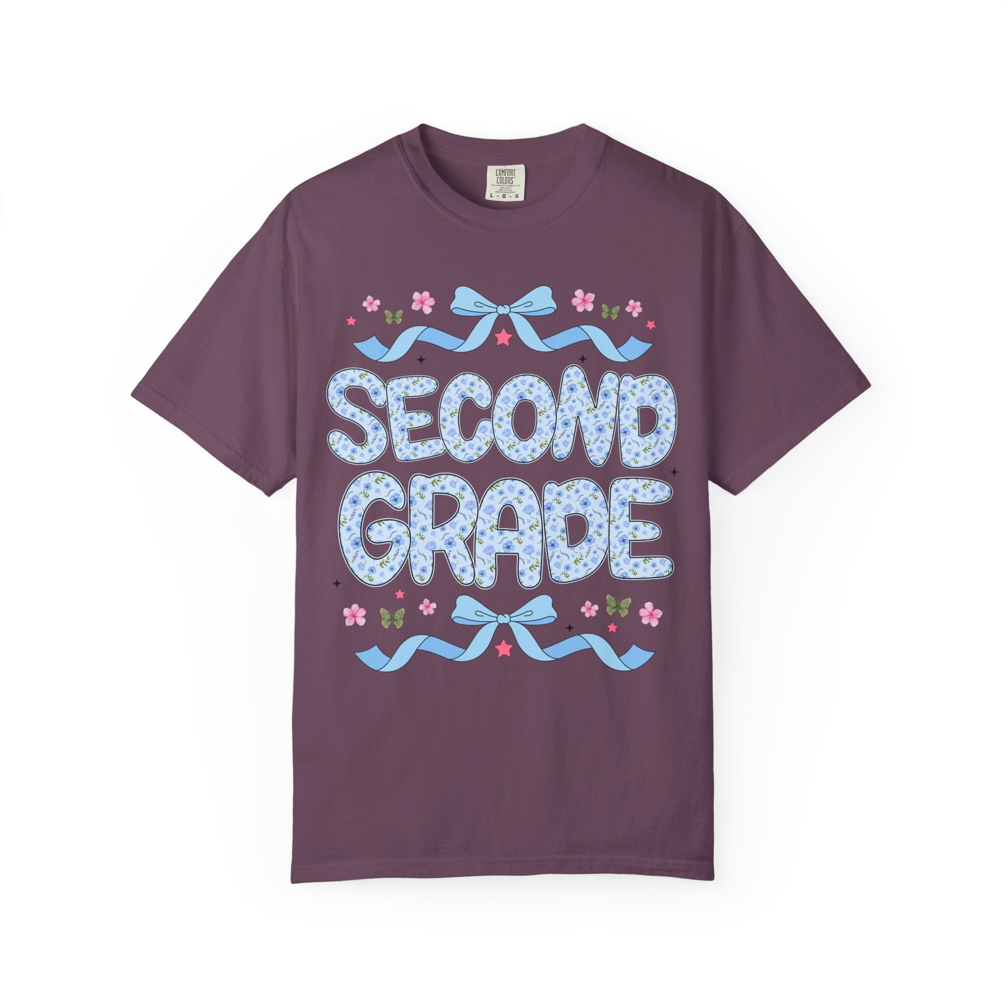 Floral Second Grade Teacher Tee - Opal and June