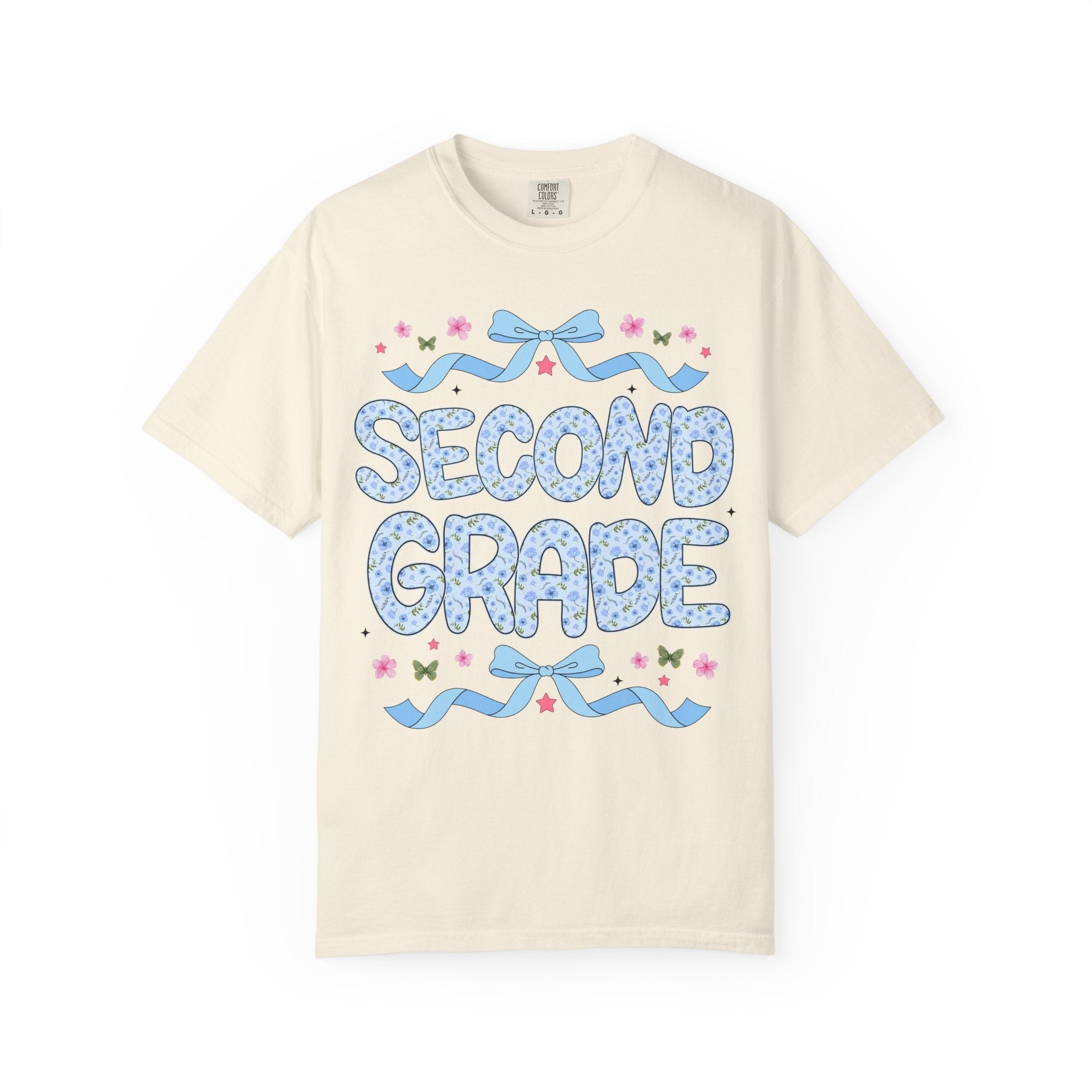 Floral Second Grade Teacher Tee - Opal and June