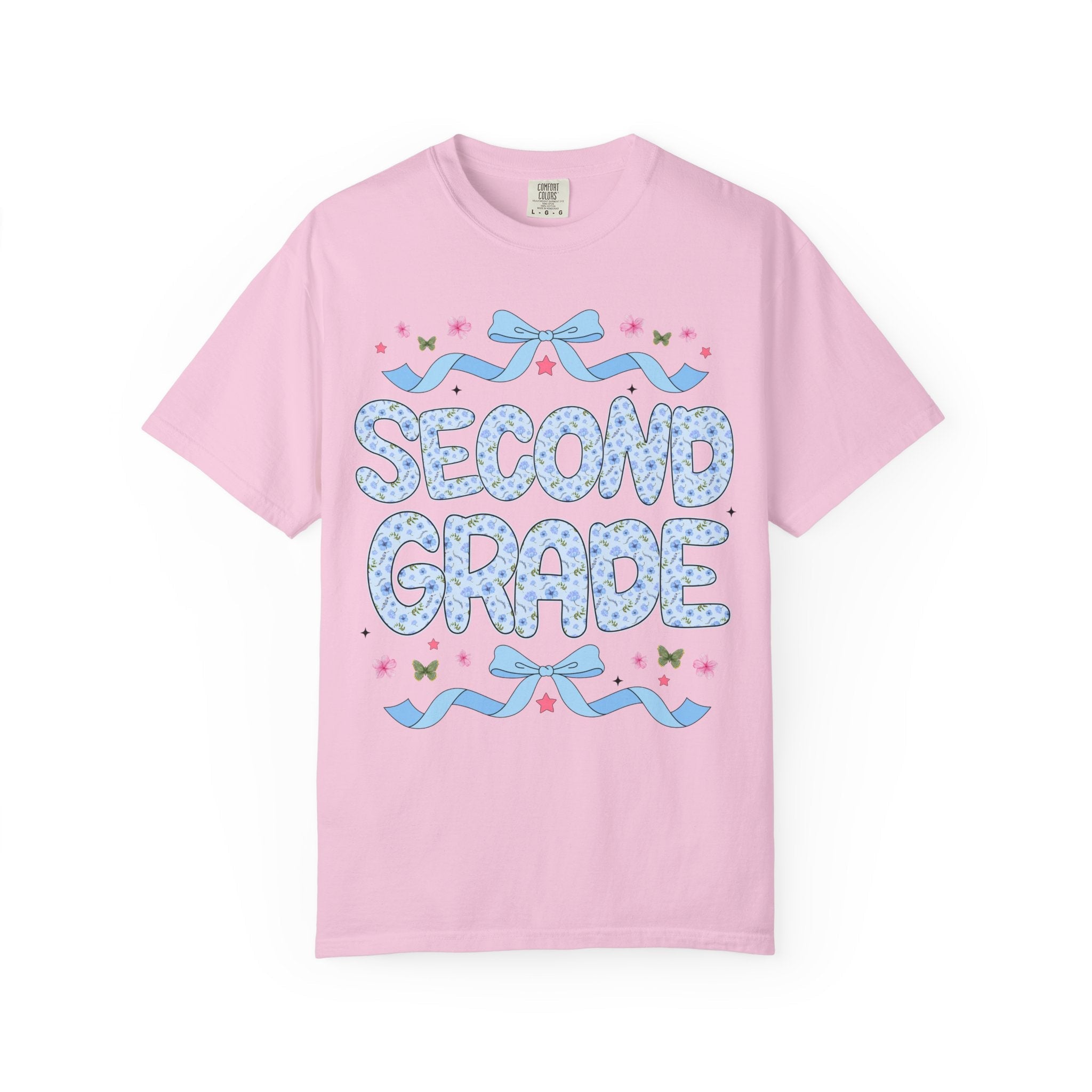 Floral Second Grade Teacher Tee - Opal and June