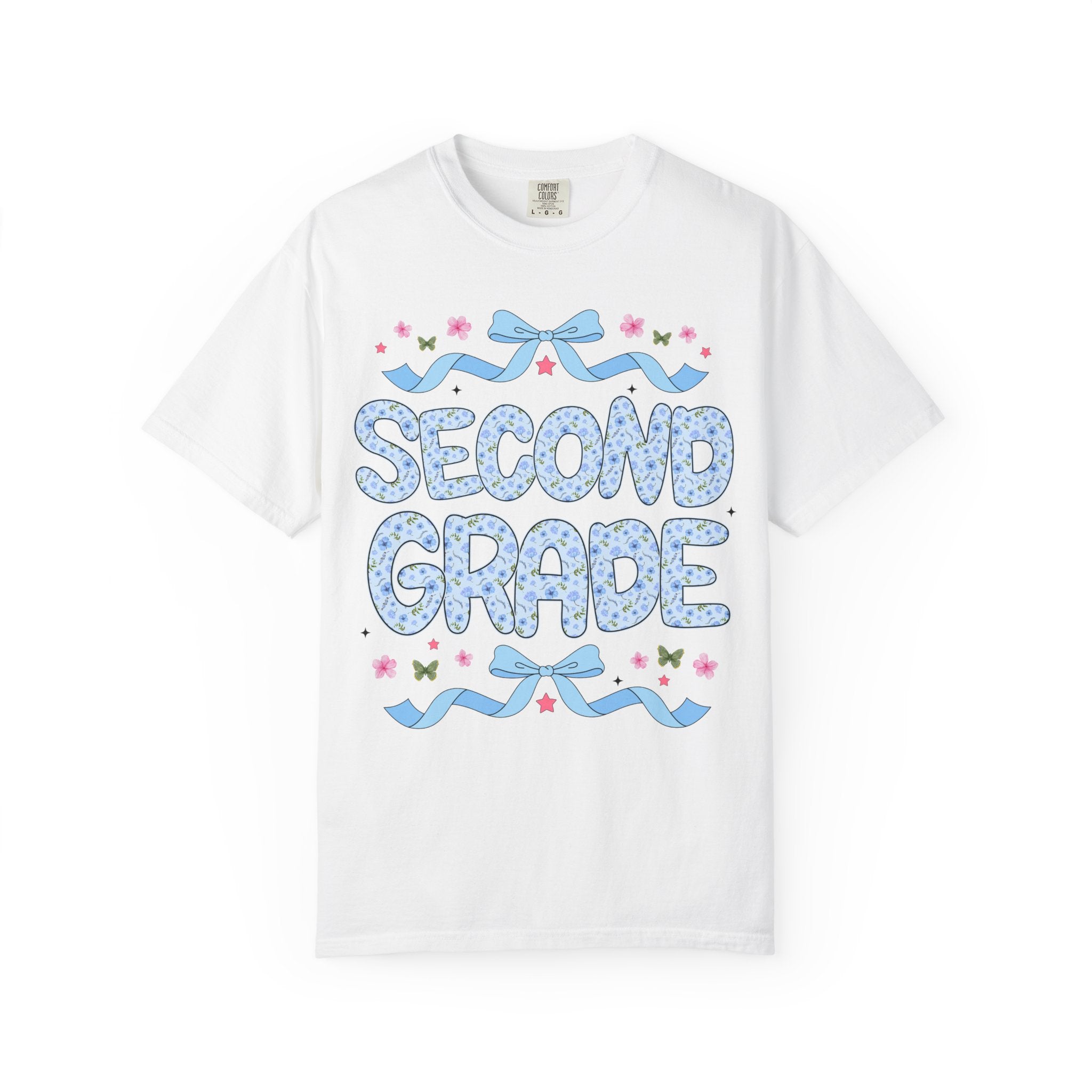 Floral Second Grade Teacher Tee - Opal and June
