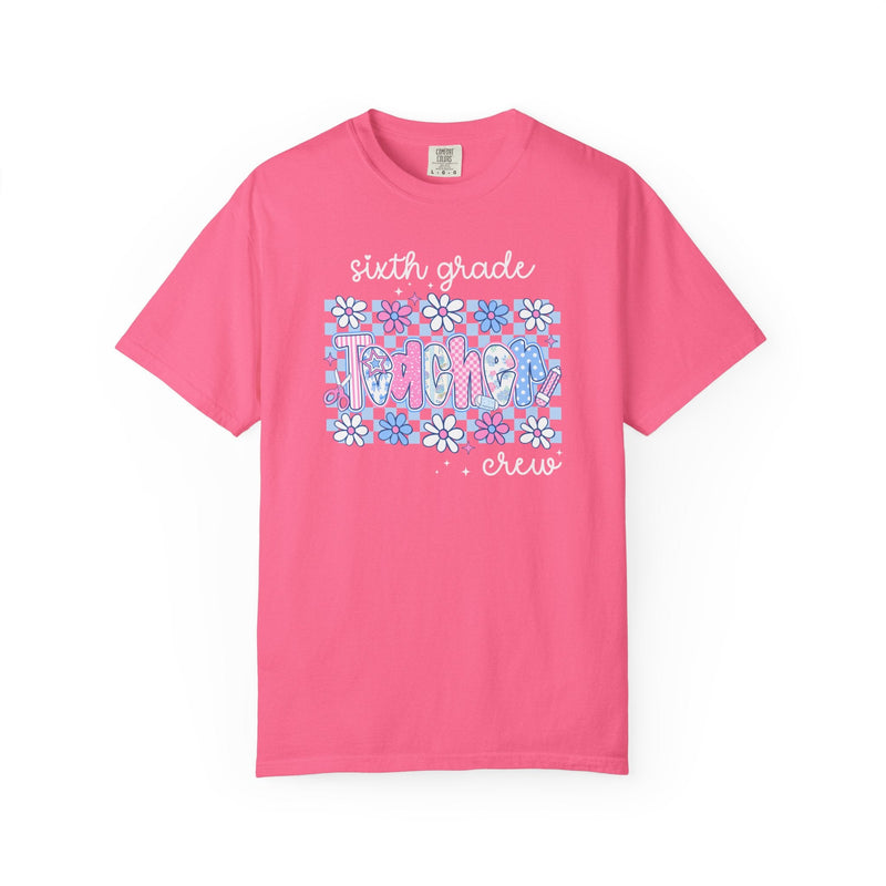 Floral Sixth Grade Crew Matching Teacher Shirt, Back To School Sixth Grade Team T-Shirt, First Day of School or Meet the Teacher Night - Opal and June