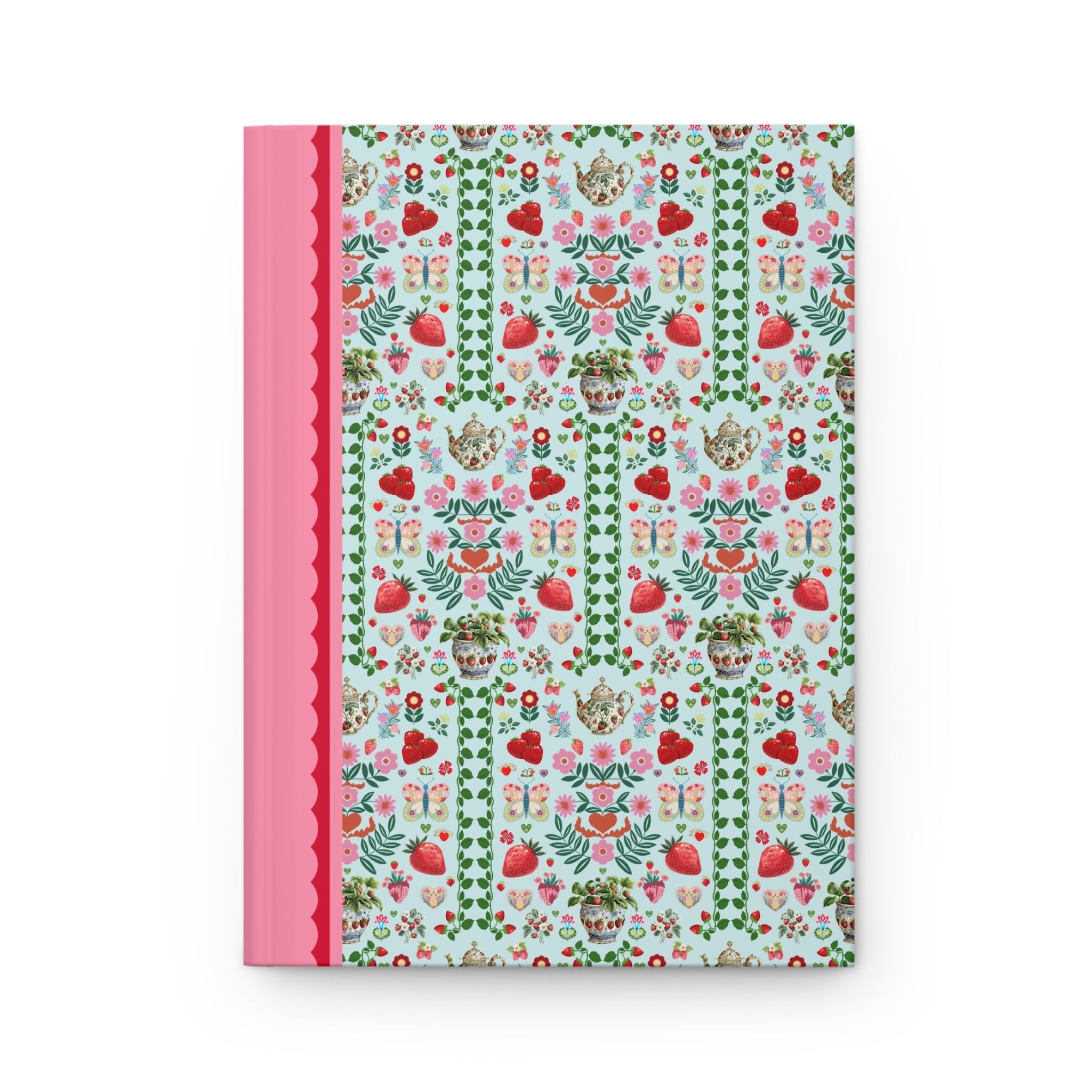 Floral Strawberry Notebook - Opal and June