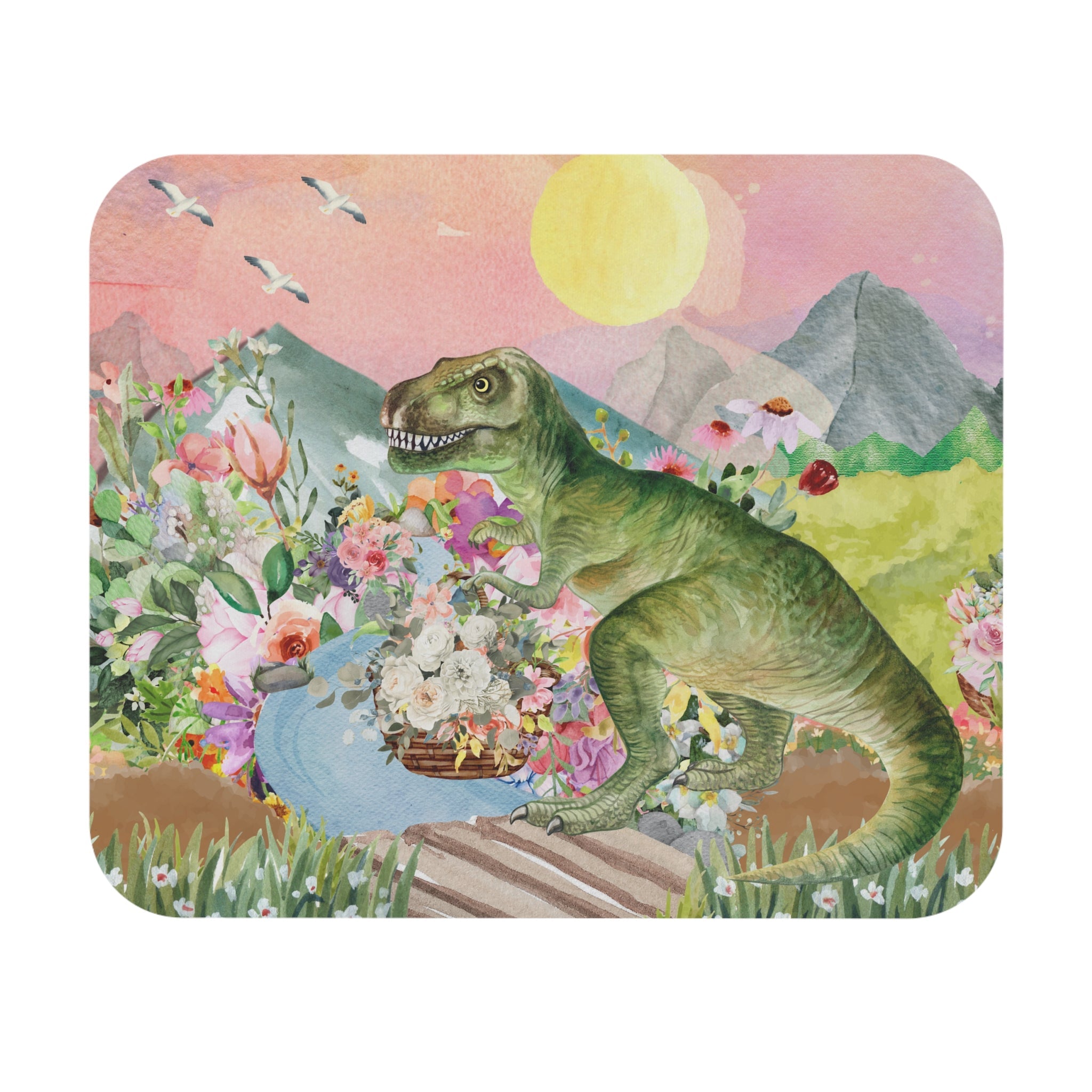 Floral T - Rex Mousepad - Opal and June