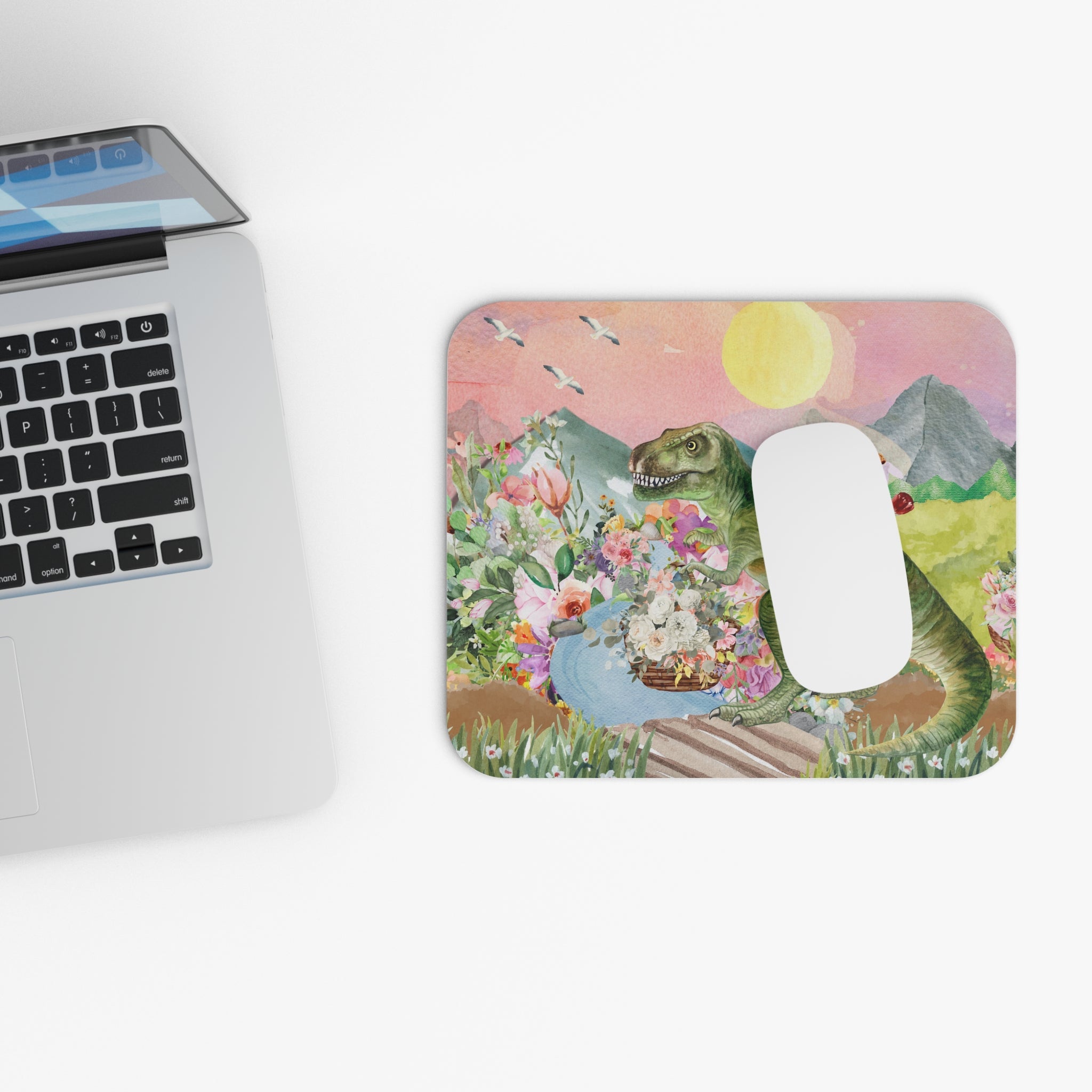 Floral T - Rex Mousepad - Opal and June