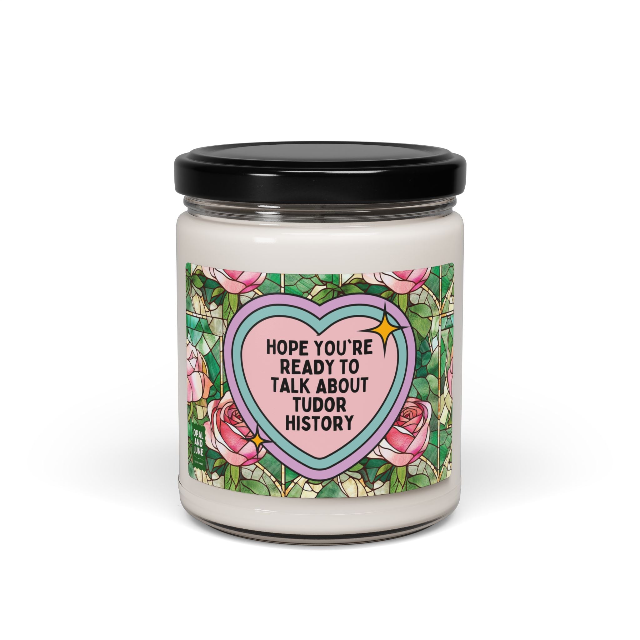 Floral Tudor History Candle - Opal and June