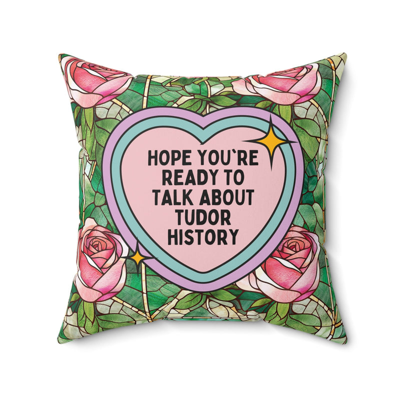 Floral Tudor History Pillow - Opal and June