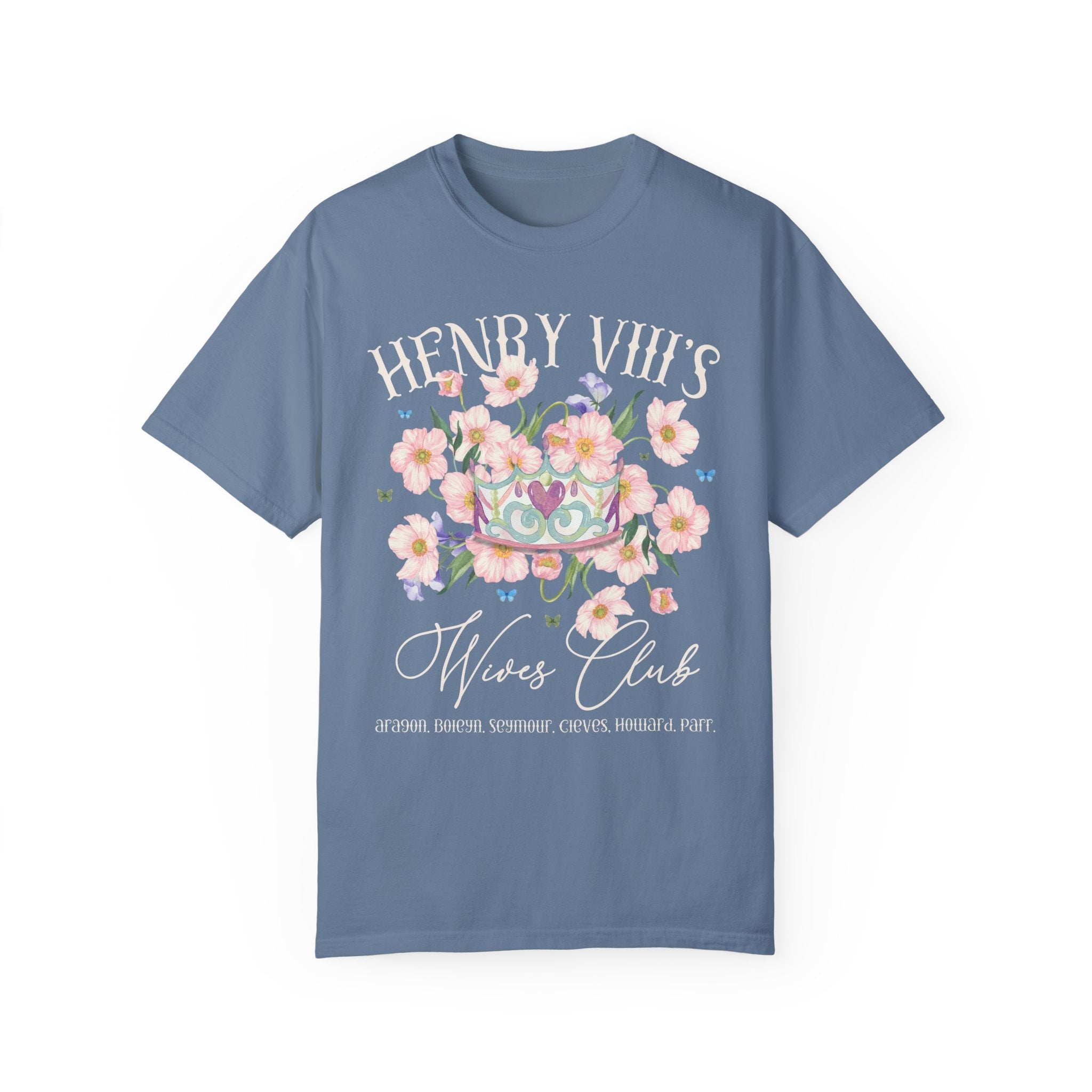 Floral Tudor History Tee Shirt for History Teacher: English History Professor Gift, Henry the 8th Wives, Whimsigoth Famous Queens Tee Shirt - Opal and June
