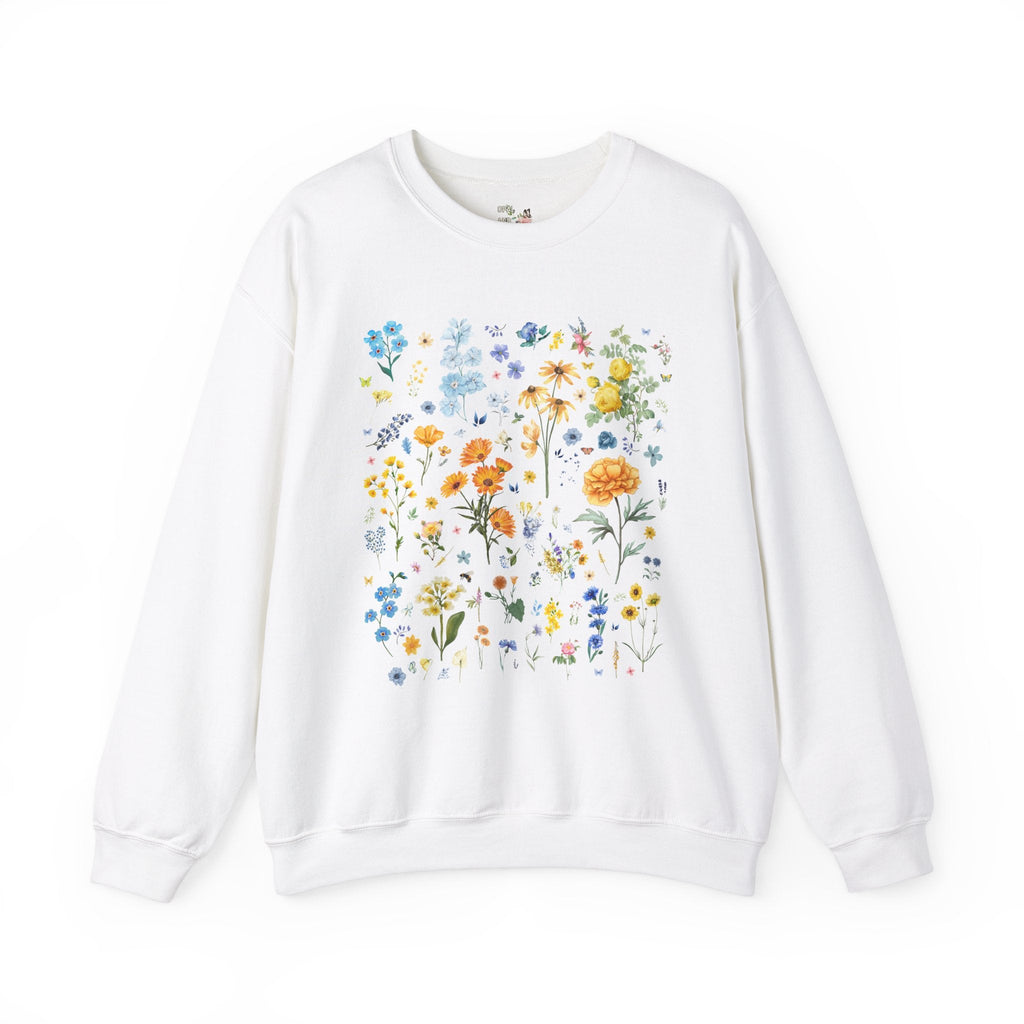 Floral Ukraine Sweatshirt: Subtle Democratic Socialist Shirt for Political Science Major or Leftist Who Loves Flowers, Academia Cottagecore - Opal and June