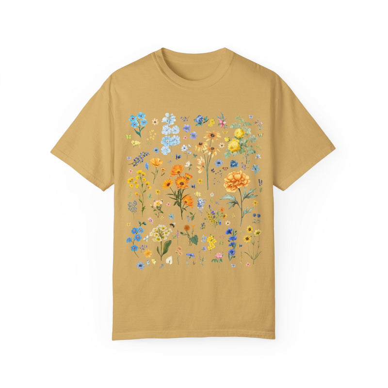 Floral Ukraine Tee Shirt: Subtle Democratic Socialist T-Shirt for Political Science Major or Leftist Who Loves Flowers, Academia Cottagecore - Opal and June