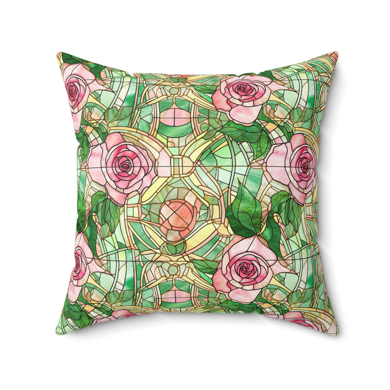 Floral Whimsigoth Pillow, Positive Kindness Pillow for Dog Lover: No Rude Attitudes | Floral Cottagecore Pillow with Cute Watercolor Roses - Opal and June