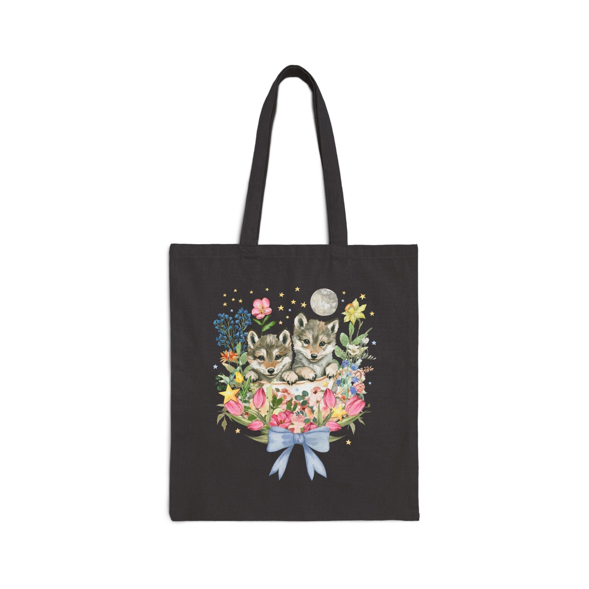 Floral Wolf Tote Bag - Opal and June