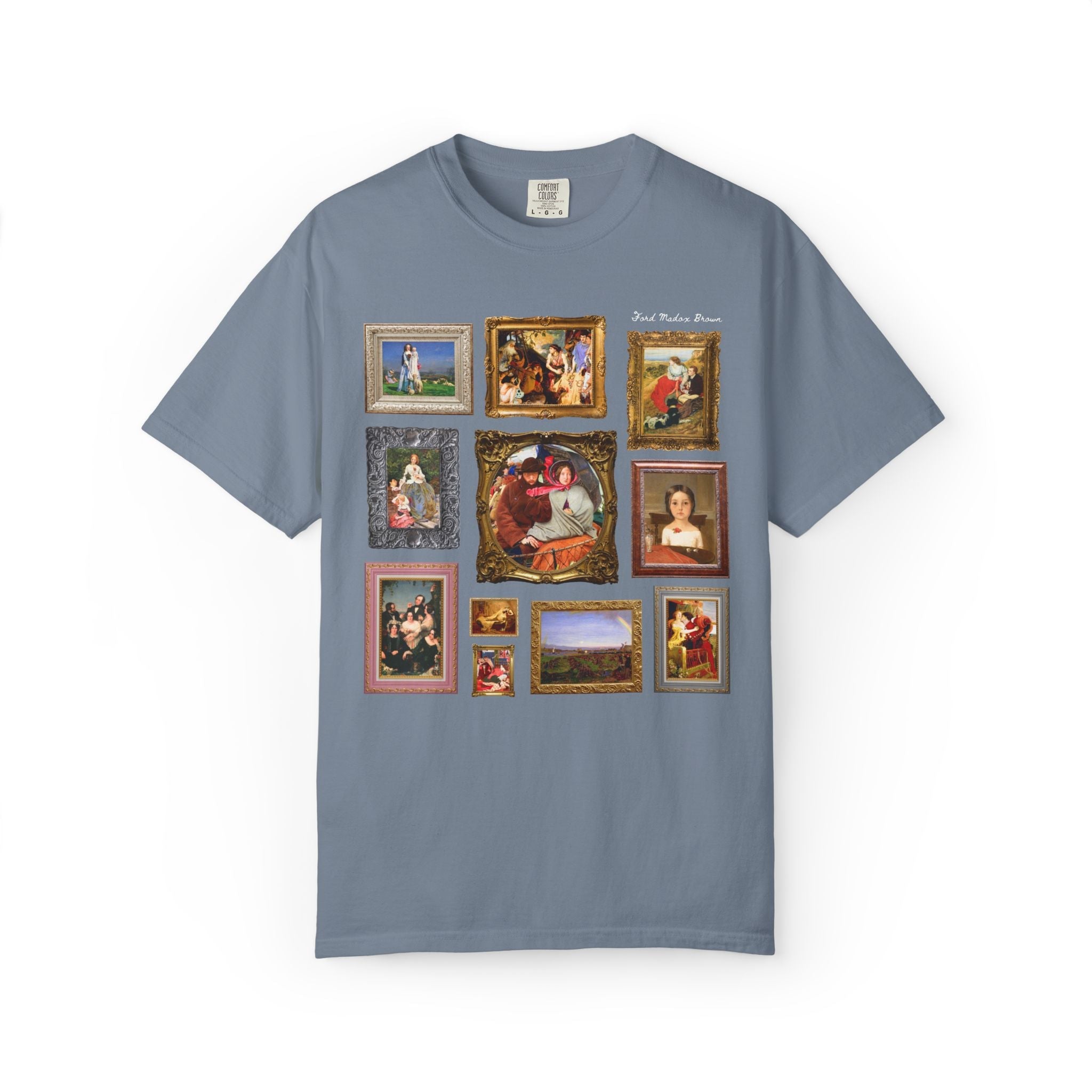 Ford Madox Brown Art History Lover Tee Shirt with Famous Paintings, Pre-Raphaelite European Art Movement, 19th Century English Paintings - Opal and June