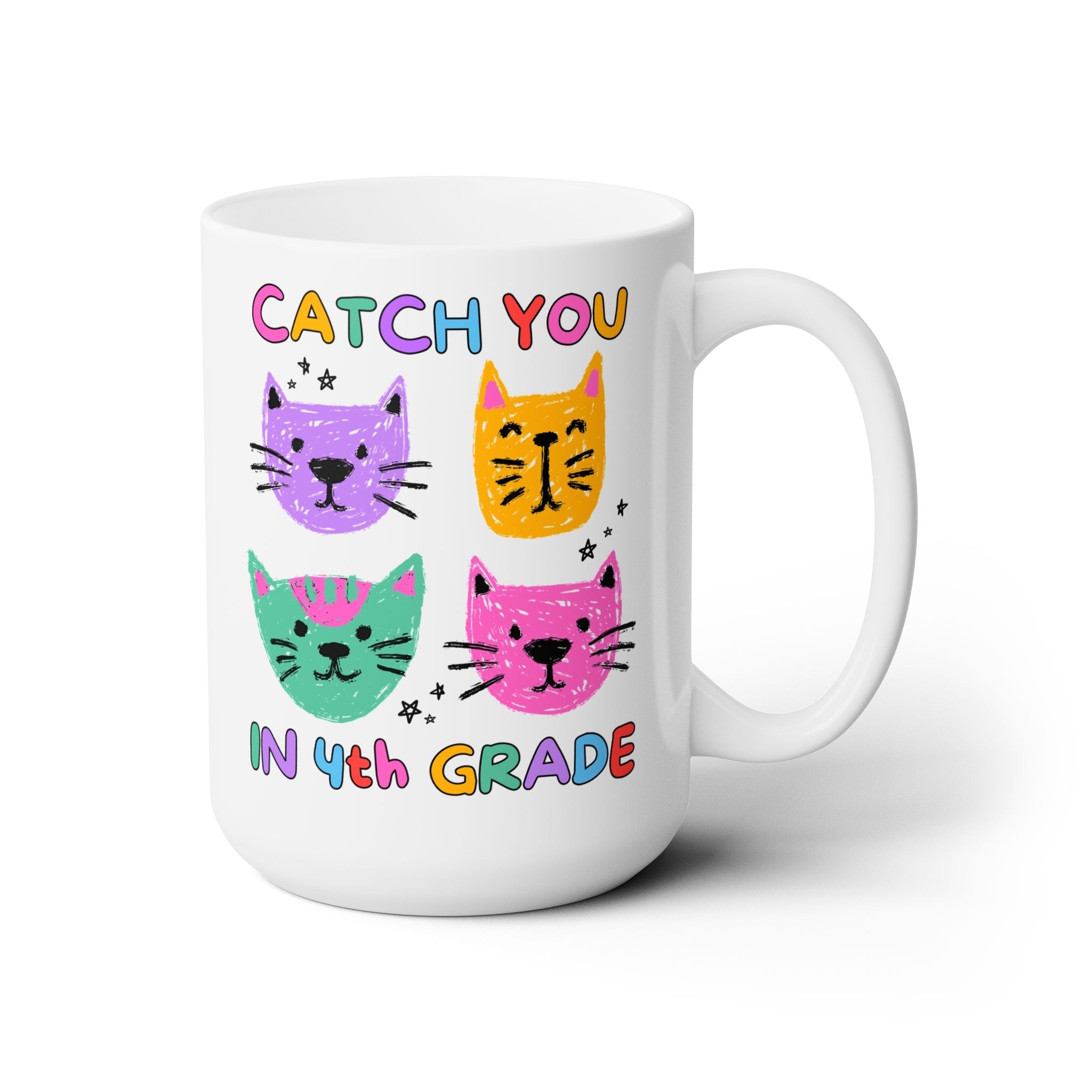 Fourth Grade Cat Lover Coffee Mug: Catch You in 4th Grade - Opal and June