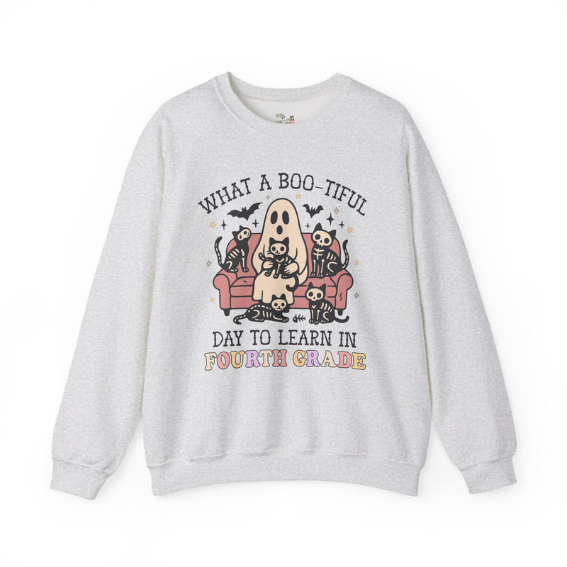 Fourth Grade Halloween Teacher Sweatshirt, Cute Spooky Cats, Matching Teacher Shirt for Halloween, Nostalgic Halloween Funny Saying Shirt - Opal and June