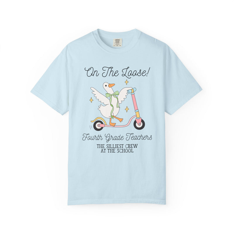 Fourth Grade Teacher Tee Shirt for Back to School, Matching Meet the Teacher T-Shirt for First Day of School, Silly Goose Animal Lover Tee - Opal and June
