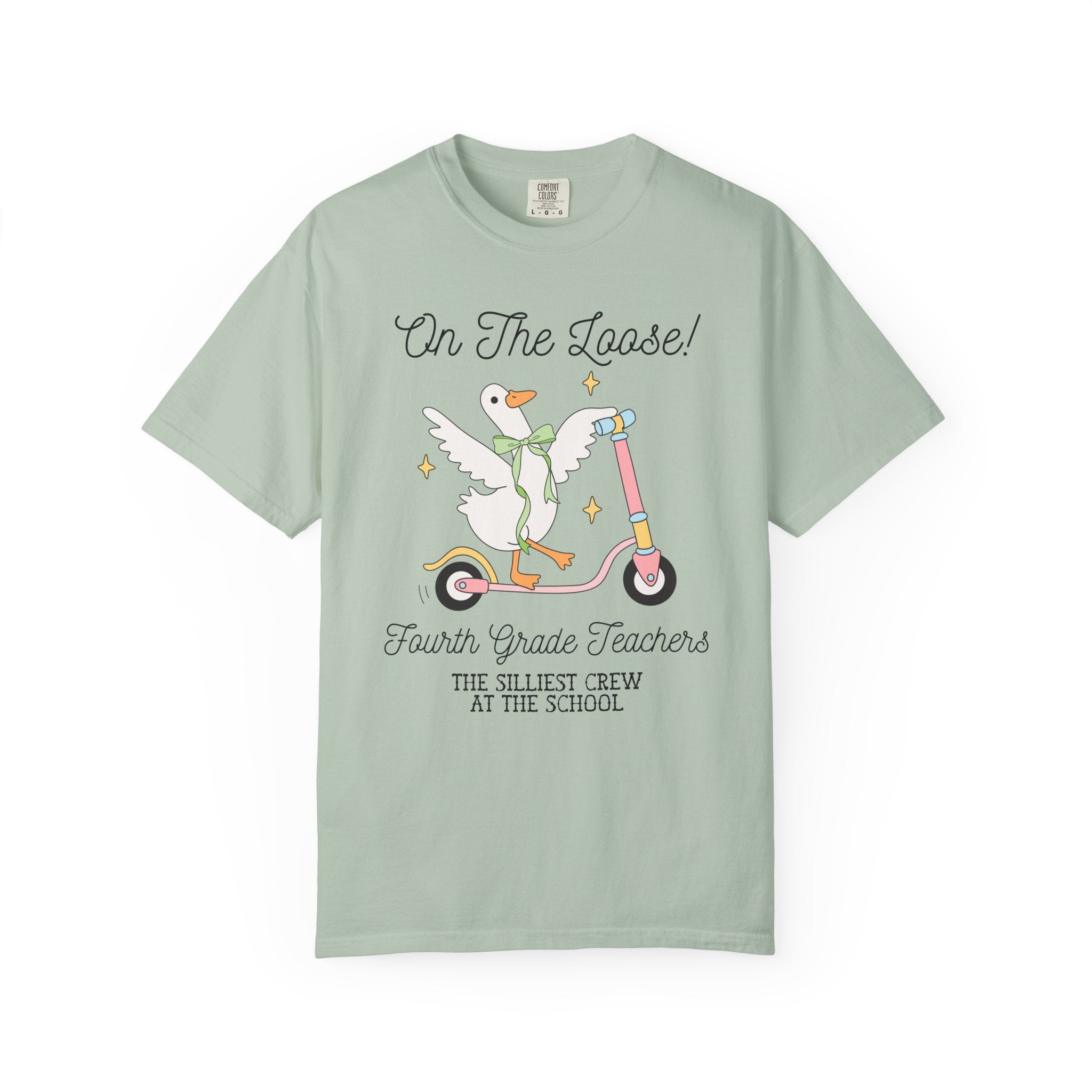 Fourth Grade Teacher Tee Shirt for Back to School, Matching Meet the Teacher T-Shirt for First Day of School, Silly Goose Animal Lover Tee - Opal and June