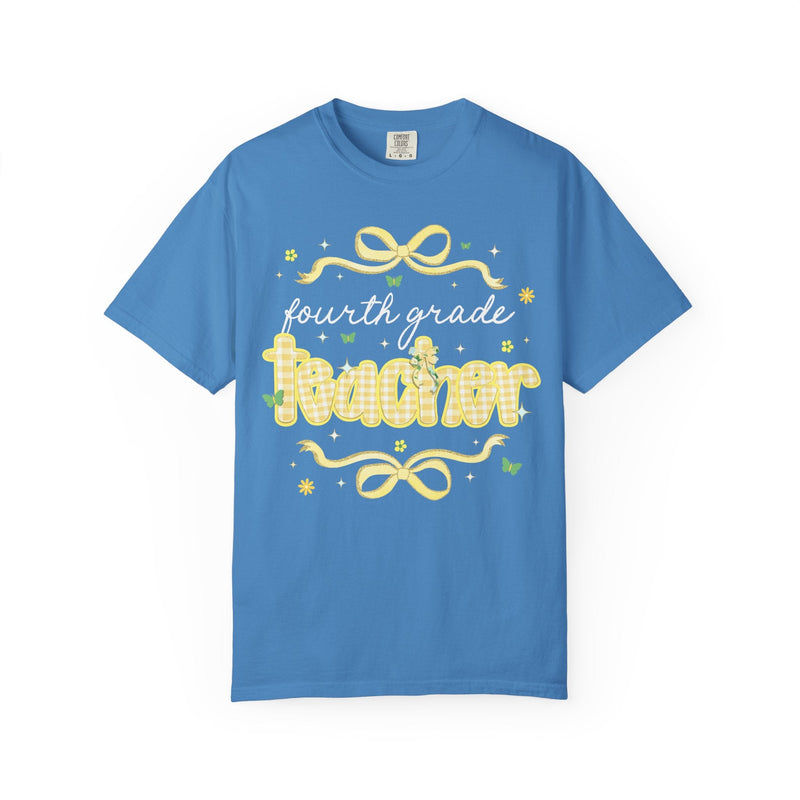 Fourth Grade Teacher Tee Shirt with Cottagecore Lemon Aesthetic, Cute Fairycore Preppy T-Shirt for Back to School, First Day of School Tee - Opal and June