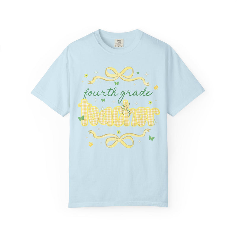 Fourth Grade Teacher Tee Shirt with Cottagecore Lemon Aesthetic, Cute Fairycore Preppy T-Shirt for Back to School, First Day of School Tee - Opal and June