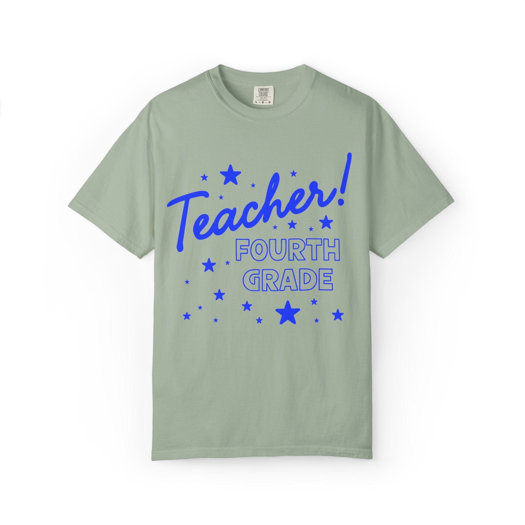 Fourth Grade Teacher Tee Shirt with Stars - Opal and June
