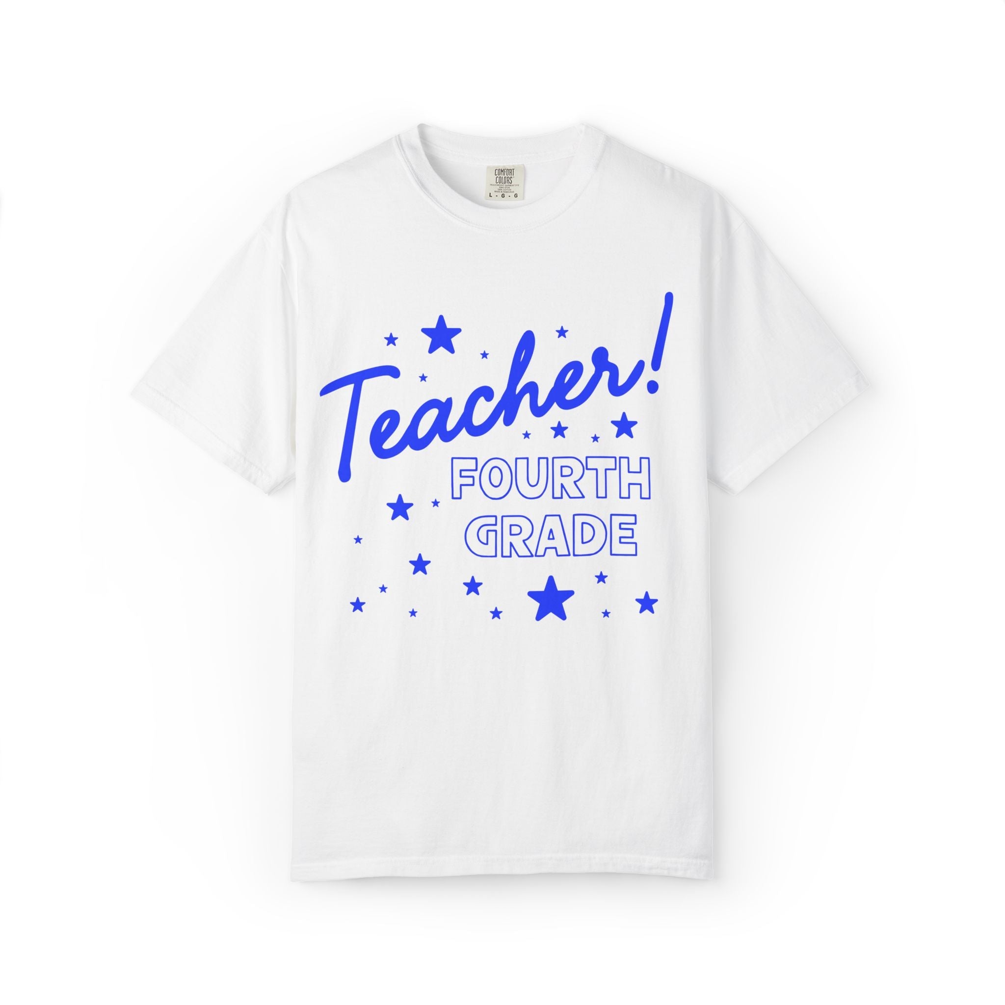 Fourth Grade Teacher Tee Shirt with Stars - Opal and June