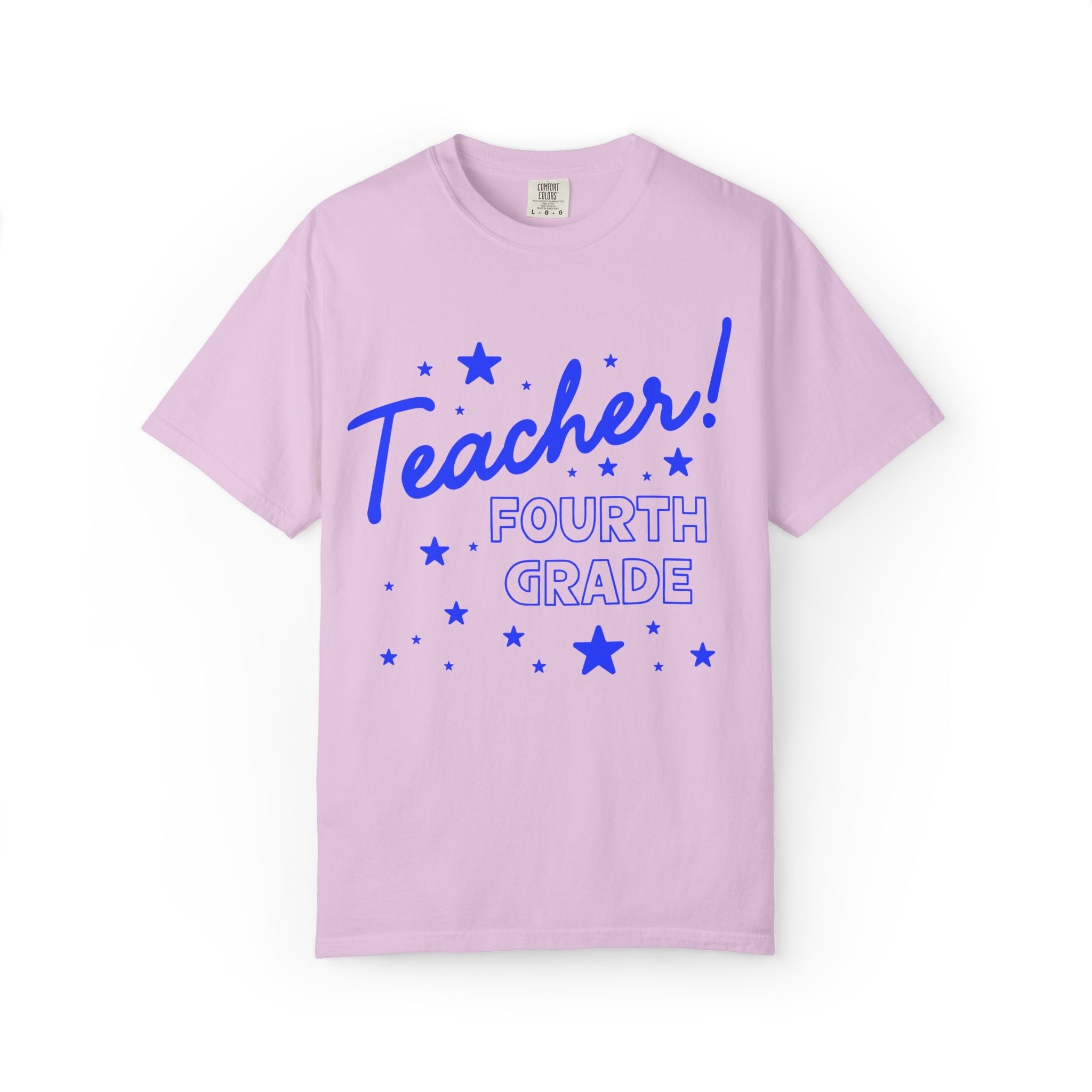 Fourth Grade Teacher Tee Shirt with Stars - Opal and June