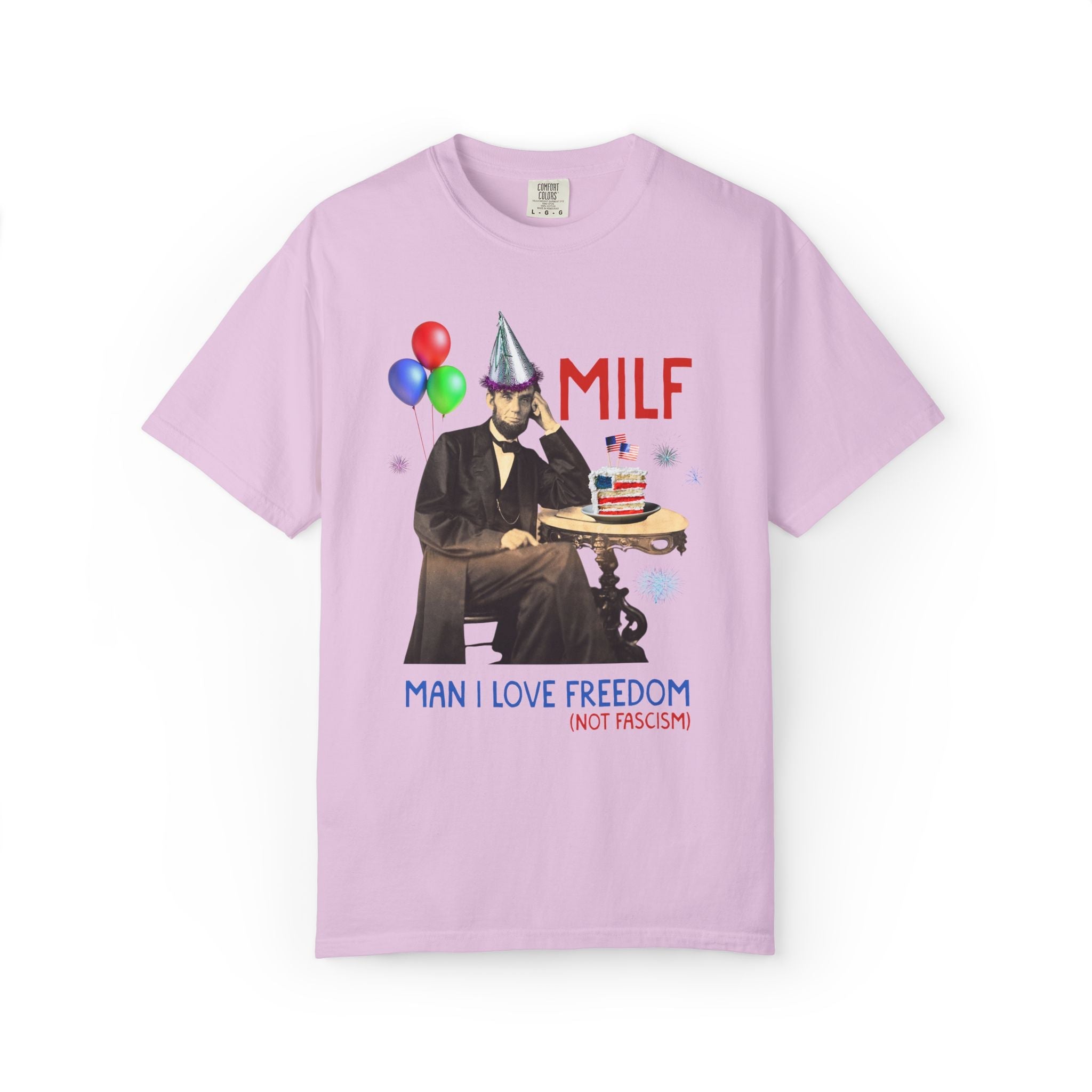 Fourth of July Abraham Lincoln T-Shirt: I Love Freedom Not Fascism | American History Shirt for History Buff, Subtle Democratic Leftist Tee - Opal and June