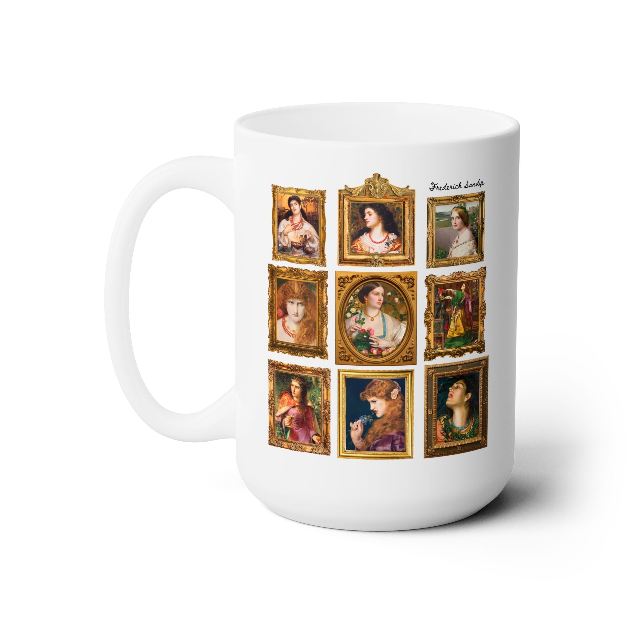 Frederick Sandys Art History 15 Oz Coffee Mug, 19th Century European Art History, Pre - Raphaelite Movement, Humanities Major Gift, Morgen le Fay - Opal and June