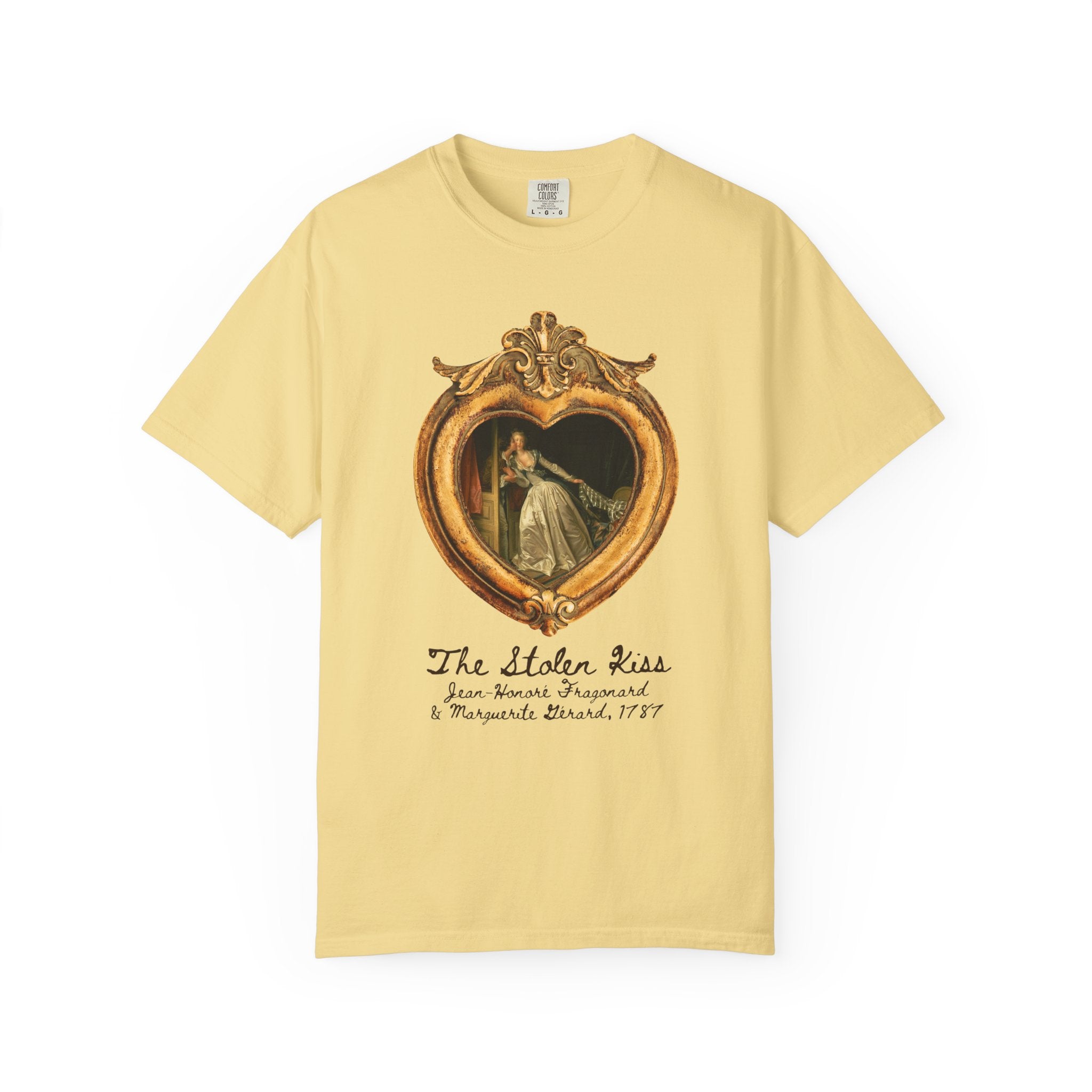 French Art History Tee Shirt: The Stolen Kiss by Fragonard and Marguerite Gerard, Humanities Major T-Shirt for Friend Who Loves Rococo Art - Opal and June
