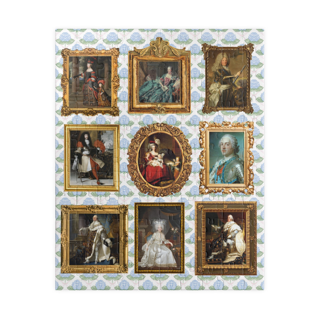 French Royal History Puzzle: Famous Queens and Kings, Marie Antoinette, Madame de Pompadour, Cute Art History Gift, European History Buff - Opal and June