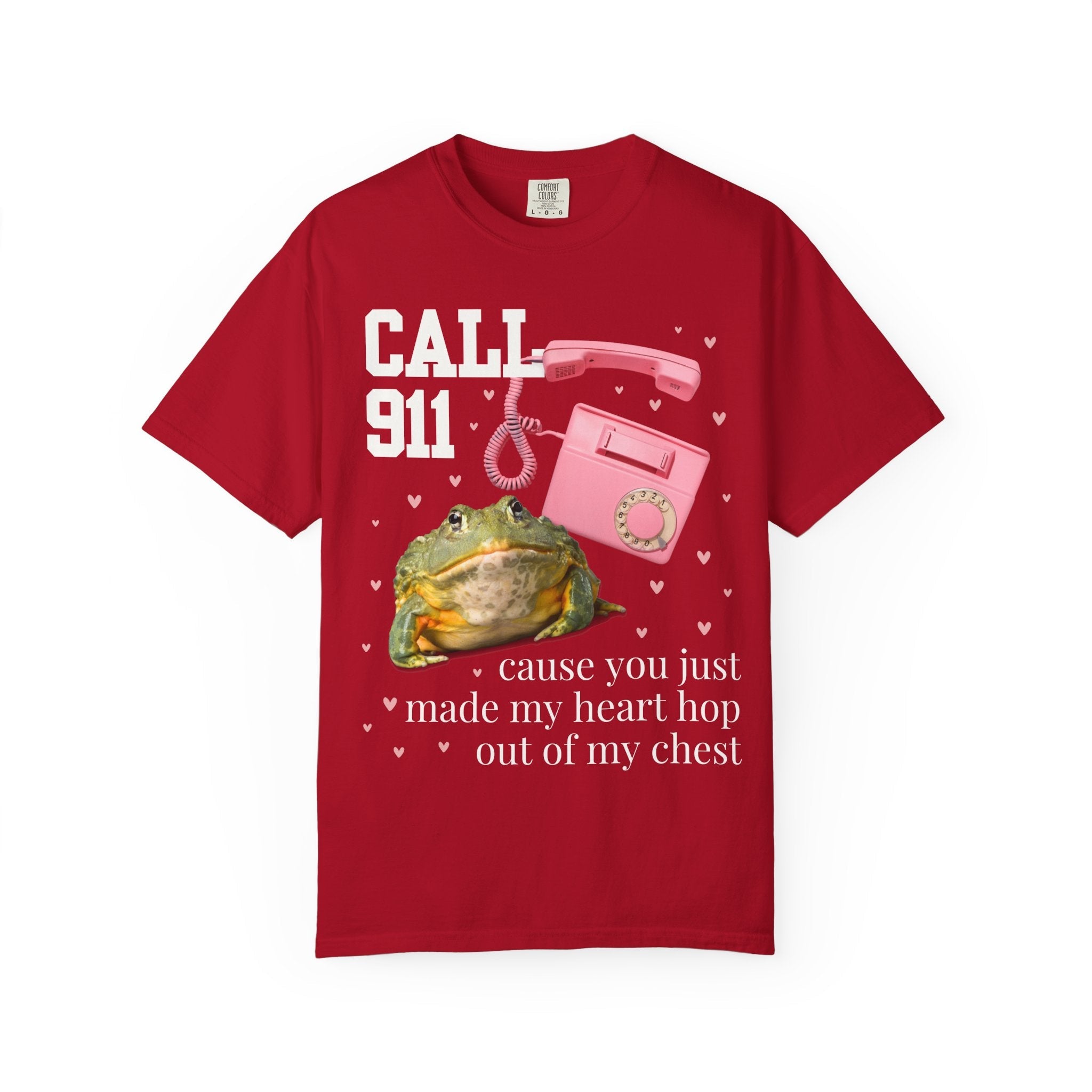 Frog Lover Valentines day Tee Shirt: You Just Made My Heart Hop Out of My Chest, Silly Goblincore 90s Aesthetic Animal T-Shirt with Hearts - Opal and June