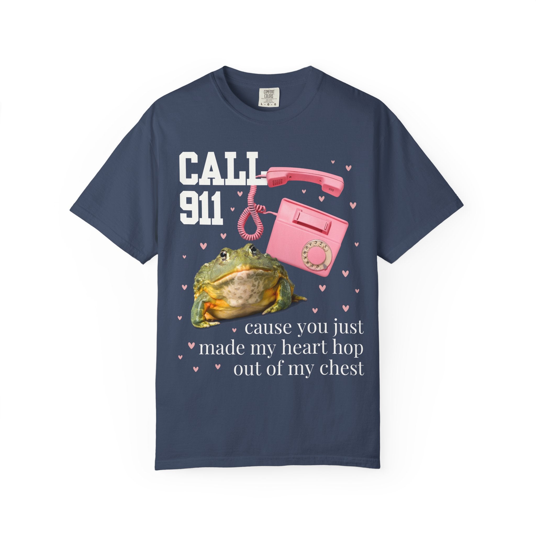 Frog Lover Valentines day Tee Shirt: You Just Made My Heart Hop Out of My Chest, Silly Goblincore 90s Aesthetic Animal T-Shirt with Hearts - Opal and June