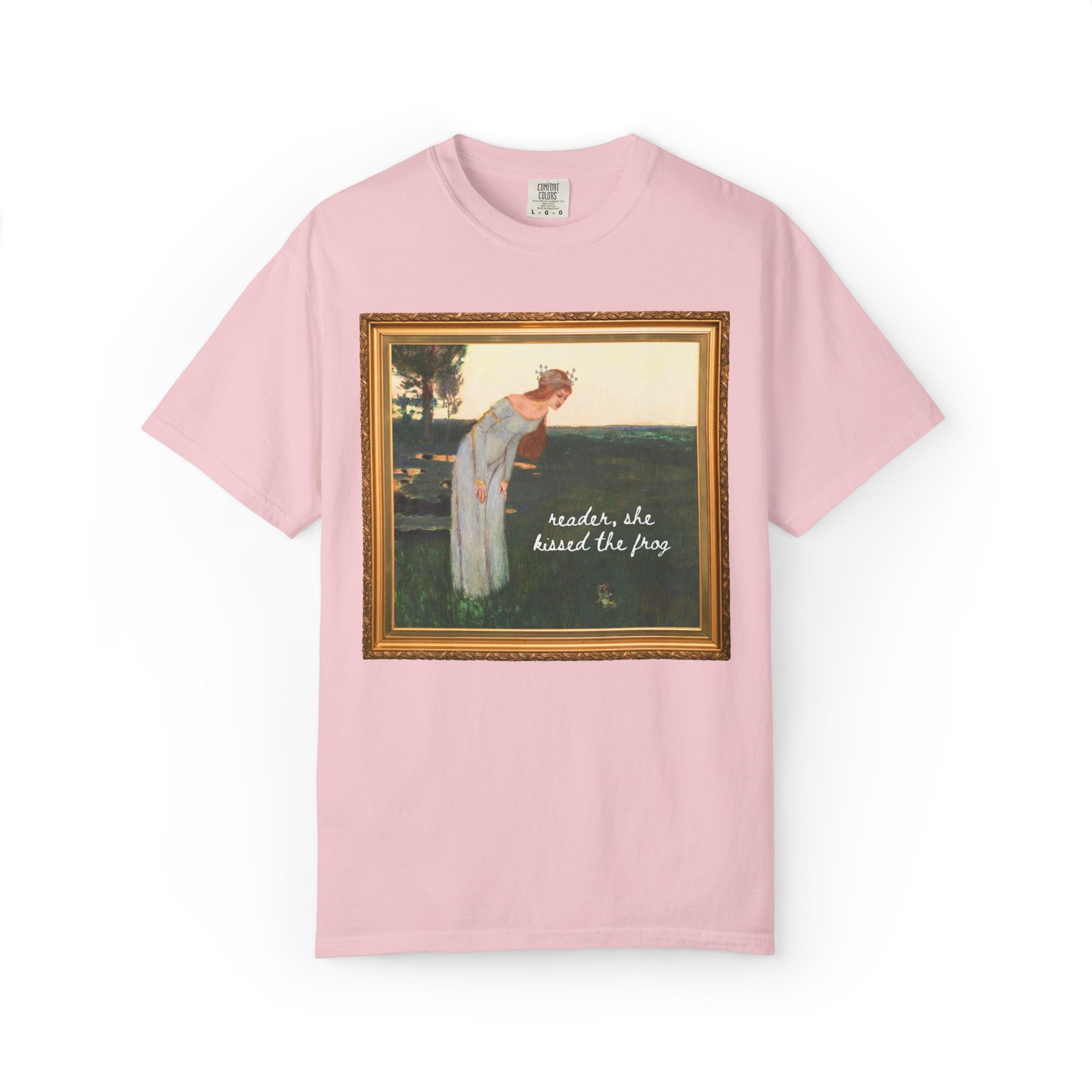 Frog Prince Art History Fairy Tale T-Shirt for Bookworm or Book Lover, 19th Century Painting of Brothers Grimm Folktale, Funny Bookish Tee - Opal and June