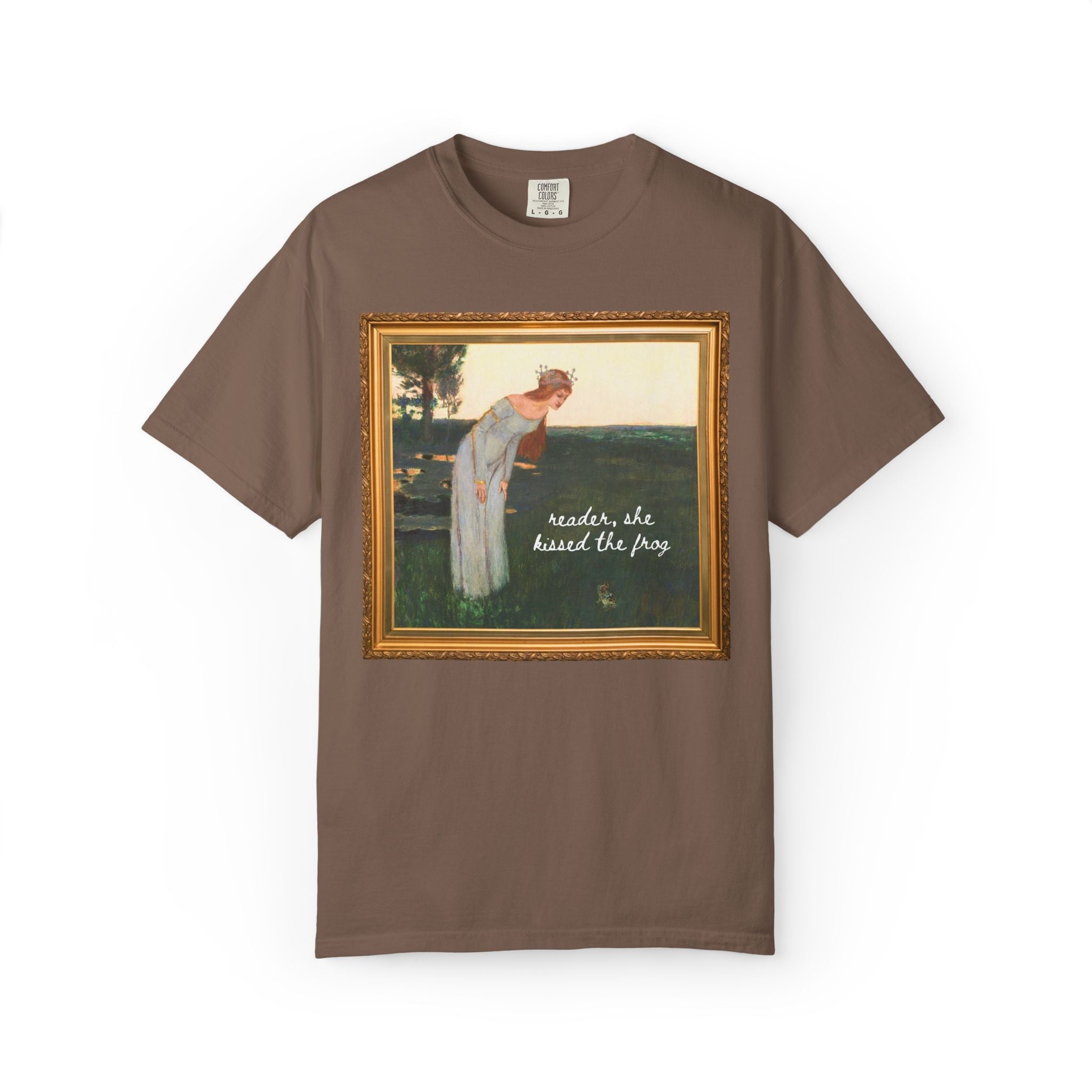Frog Prince Art History Fairy Tale T-Shirt for Bookworm or Book Lover, 19th Century Painting of Brothers Grimm Folktale, Funny Bookish Tee - Opal and June