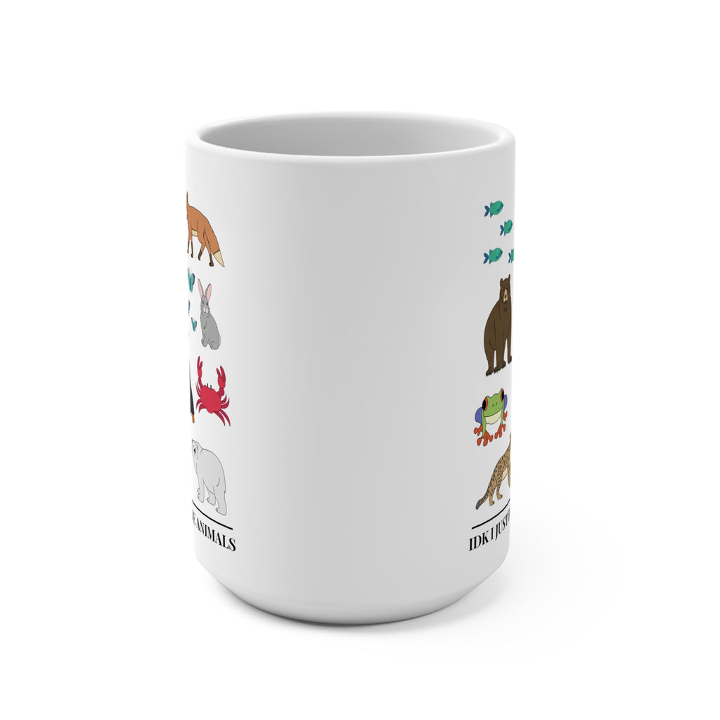 Funny Animal Lover 15 Oz Mug with Cute Retro 90s Vibes: I Just Really Love Animals, Gift for Zoologist, Marine Biologist, Science Teacher - Opal and June