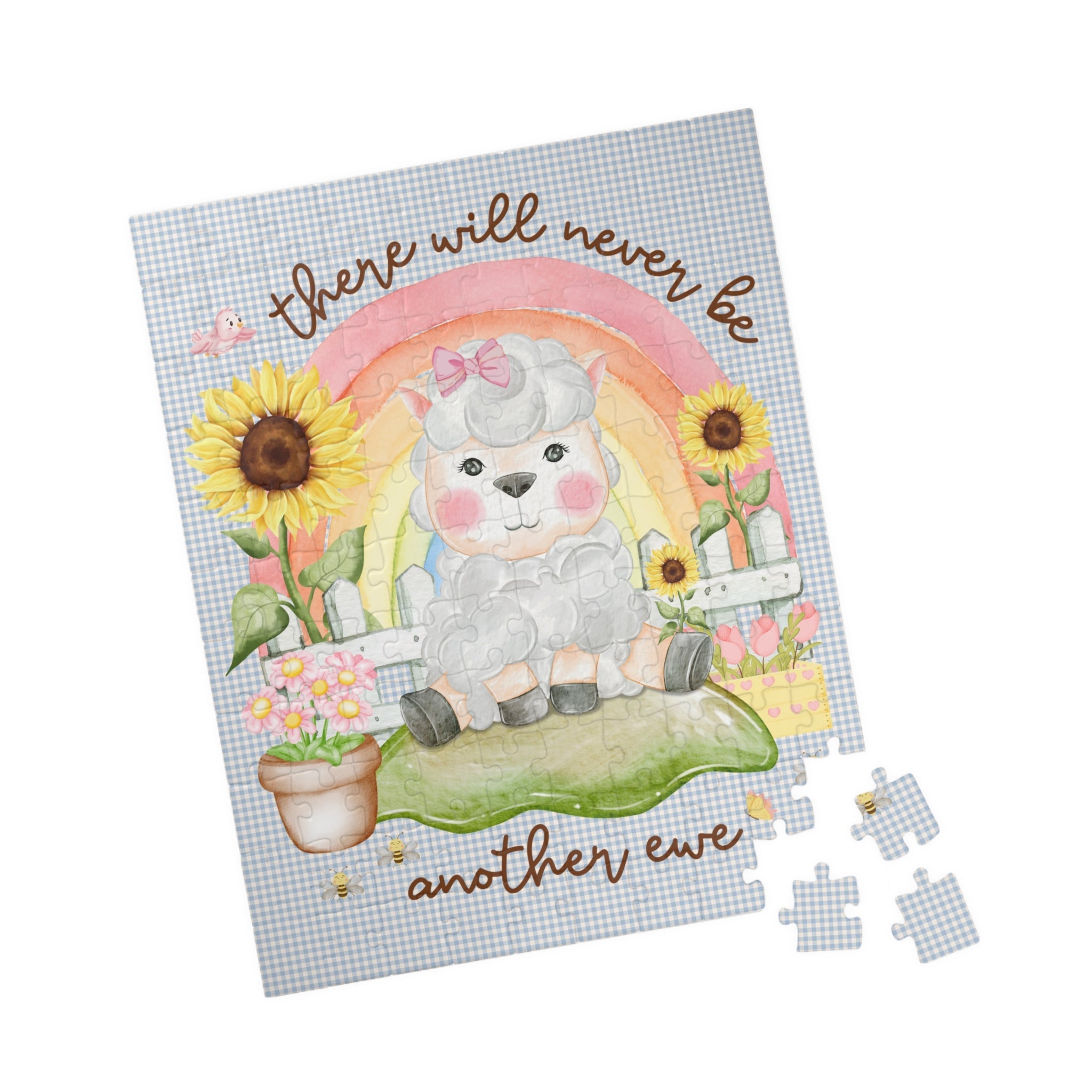 Funny Animal Lover Puzzle, Positive Affirmation, Silly 90s Aesthetic Puzzle with Flowers Your Grandma Would Love, Butterfly Lover Gift - Opal and June