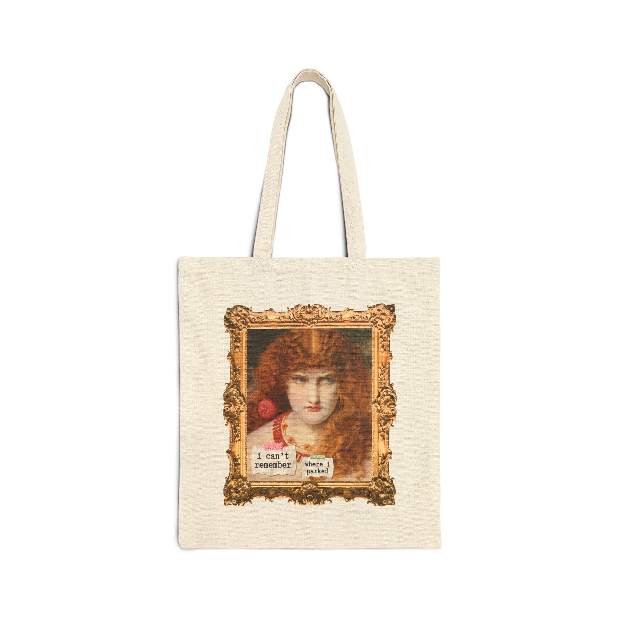 Funny Anxious or New Driver Tote Bag for Sixteenth Birthday: I Can't Remember Where I Parked, Helen of Troy Painting by Frederick Sandys - Opal and June