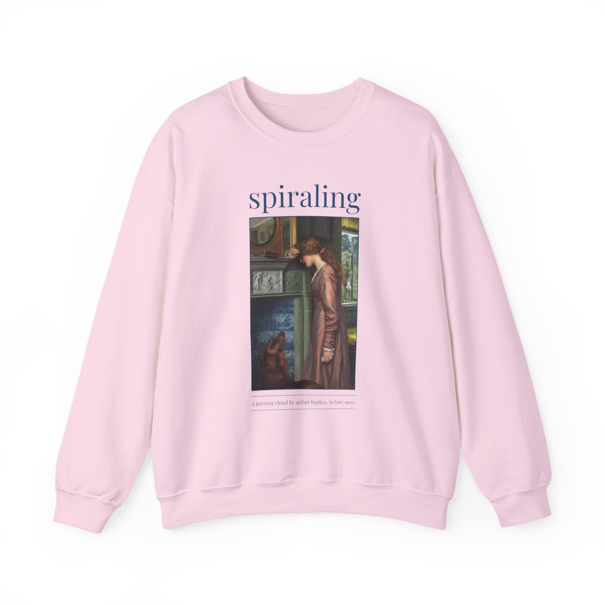 Funny Art History Sweatshirt with Famous Painting by Arthur Hughes: Spiraling, Silly Soft Girl Style Birthday Gift for Feminist or Leftist - Opal and June