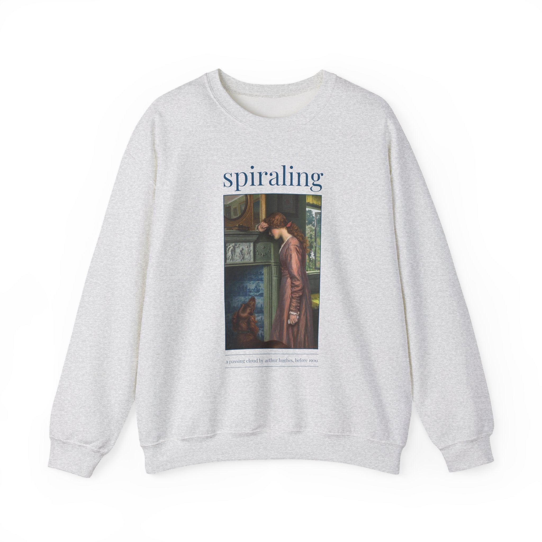 Funny Art History Sweatshirt with Famous Painting by Arthur Hughes: Spiraling, Silly Soft Girl Style Birthday Gift for Feminist or Leftist - Opal and June