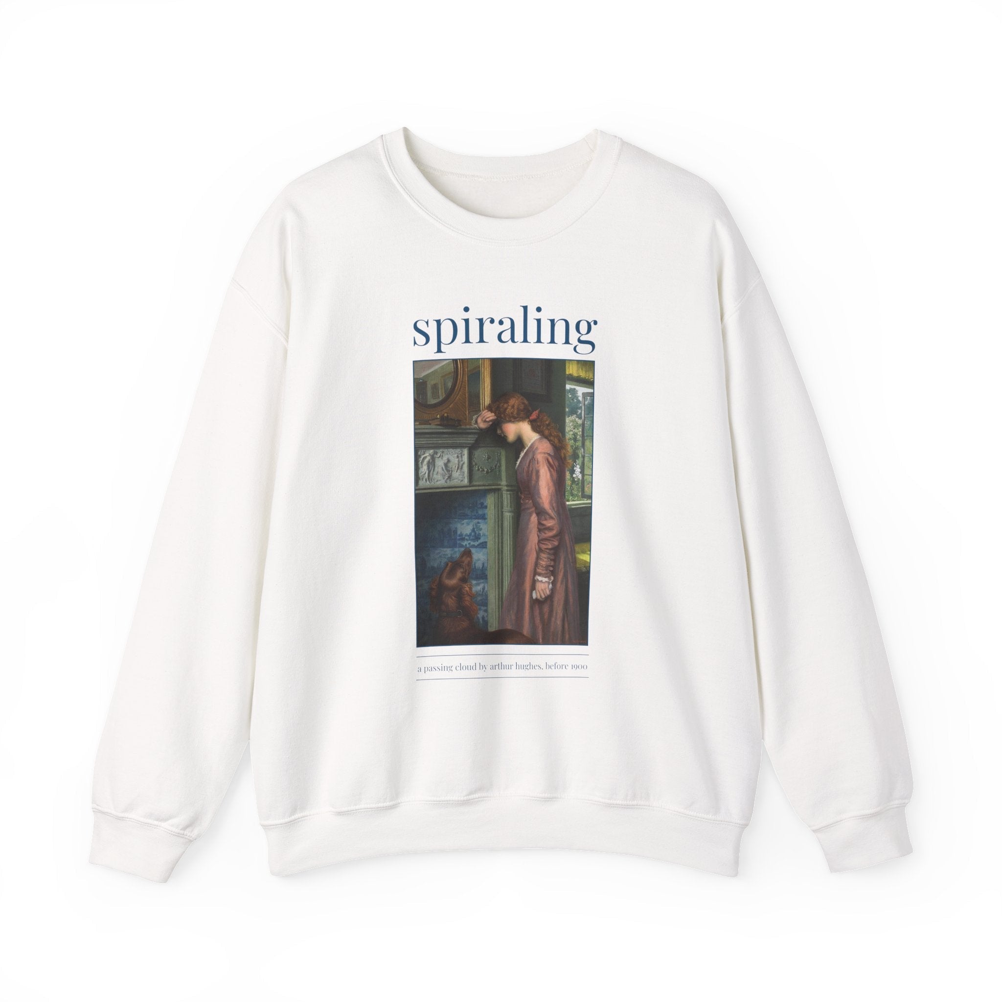 Funny Art History Sweatshirt with Famous Painting by Arthur Hughes: Spiraling, Silly Soft Girl Style Birthday Gift for Feminist or Leftist - Opal and June