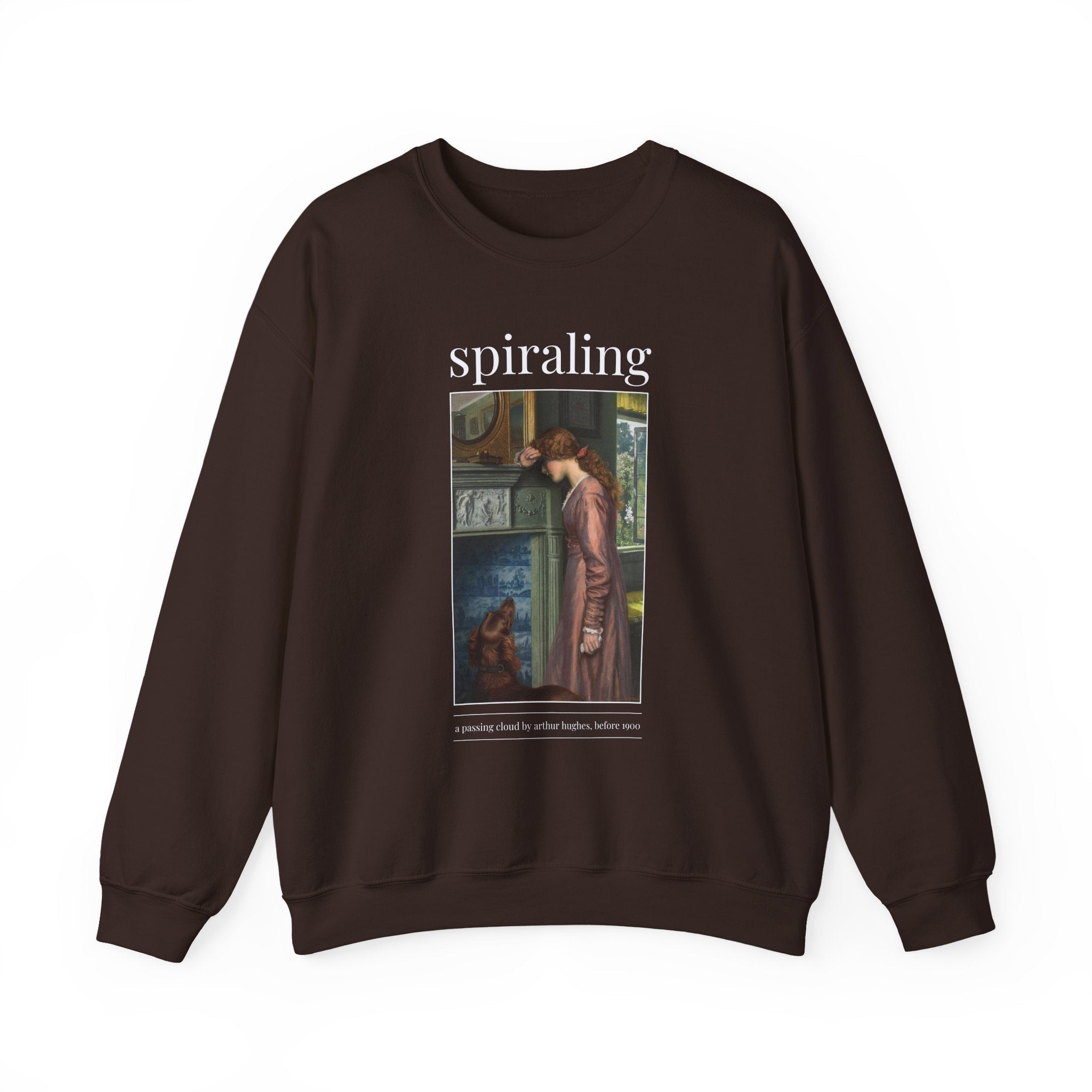 Funny Art History Sweatshirt with Famous Painting by Arthur Hughes: Spiraling, Silly Soft Girl Style Birthday Gift for Feminist or Leftist - Opal and June