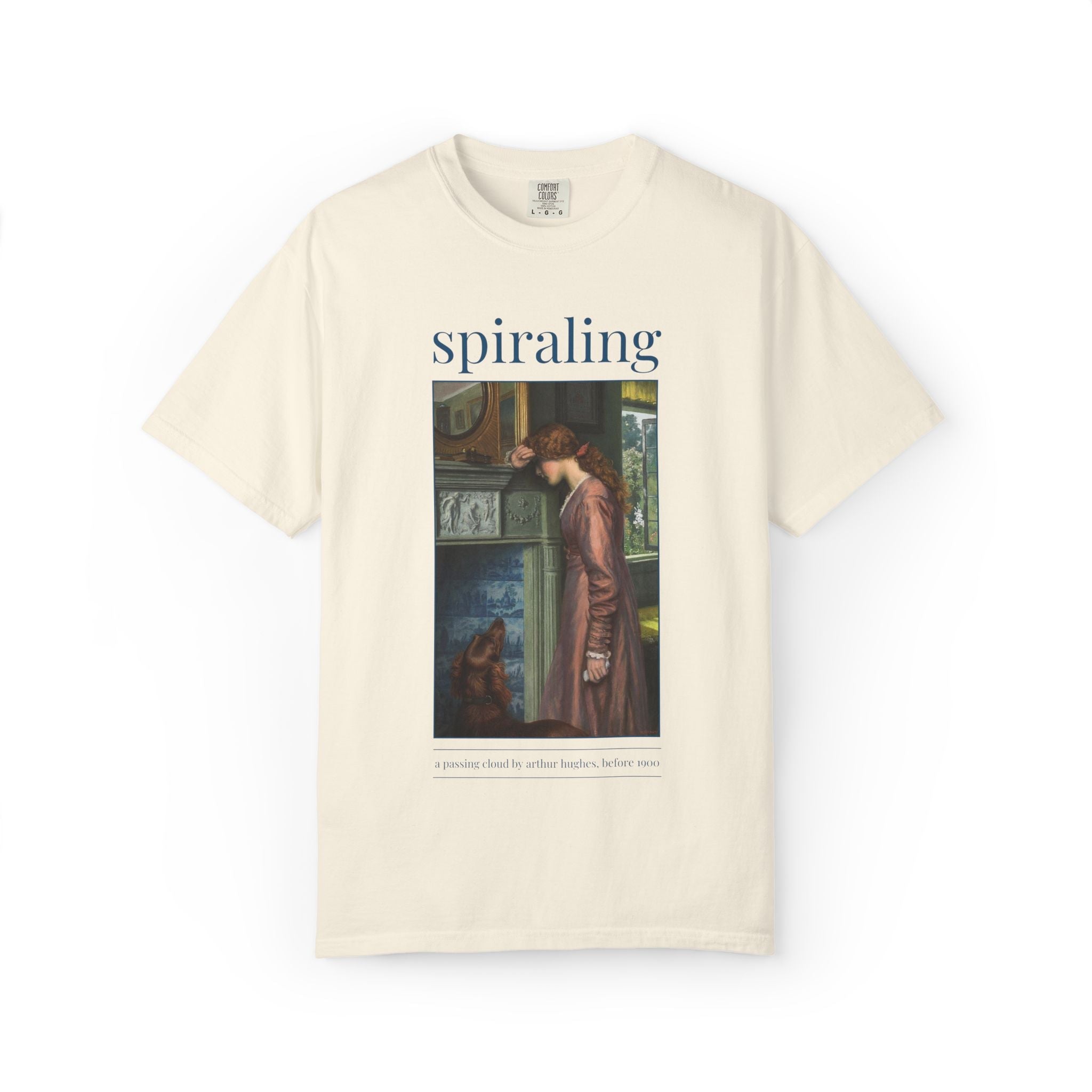 Funny Art History Tee Shirt with Famous Painting by Arthur Hughes: Spiraling, Silly Soft Girl Style Birthday Gift for Feminist or Leftist - Opal and June