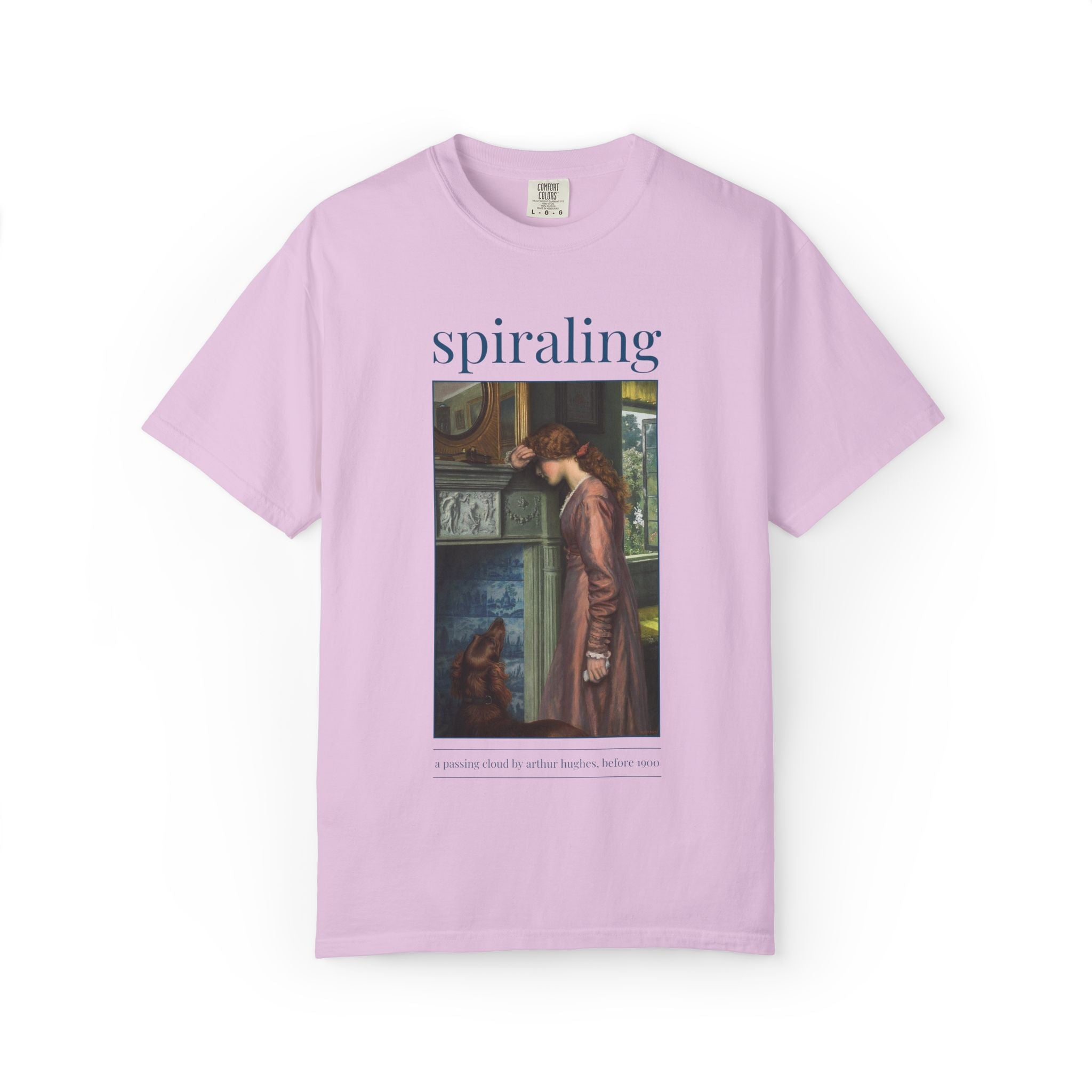 Funny Art History Tee Shirt with Famous Painting by Arthur Hughes: Spiraling, Silly Soft Girl Style Birthday Gift for Feminist or Leftist - Opal and June